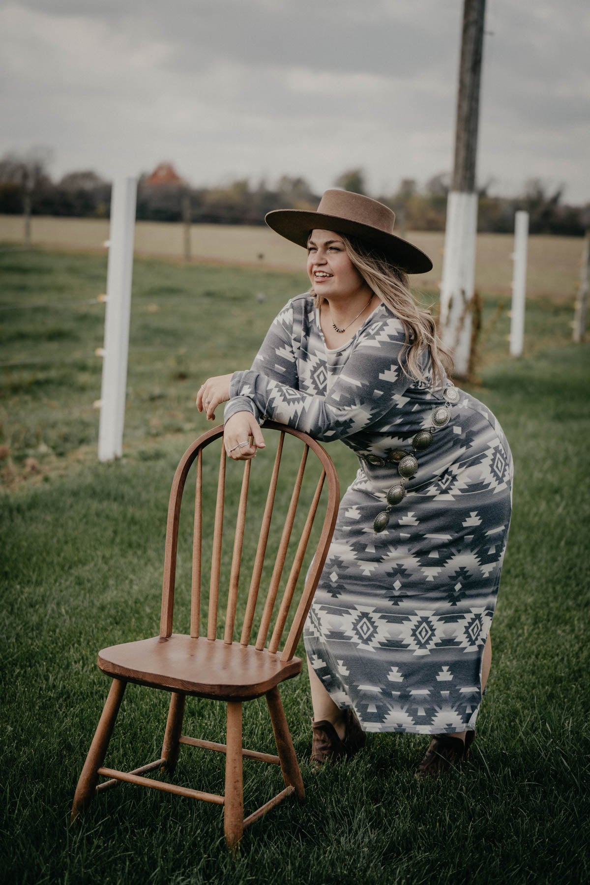 ‘Brianna’ Womens Wrangler Aztec Maxi Dress (S-XXL)