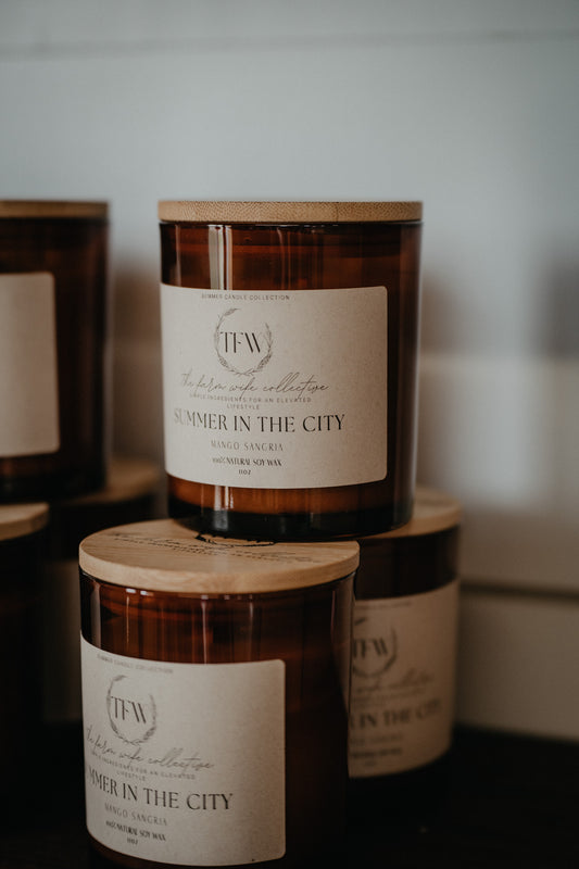 "Summer in the City" Mango Sangria Scented Soy Candle (11 oz)