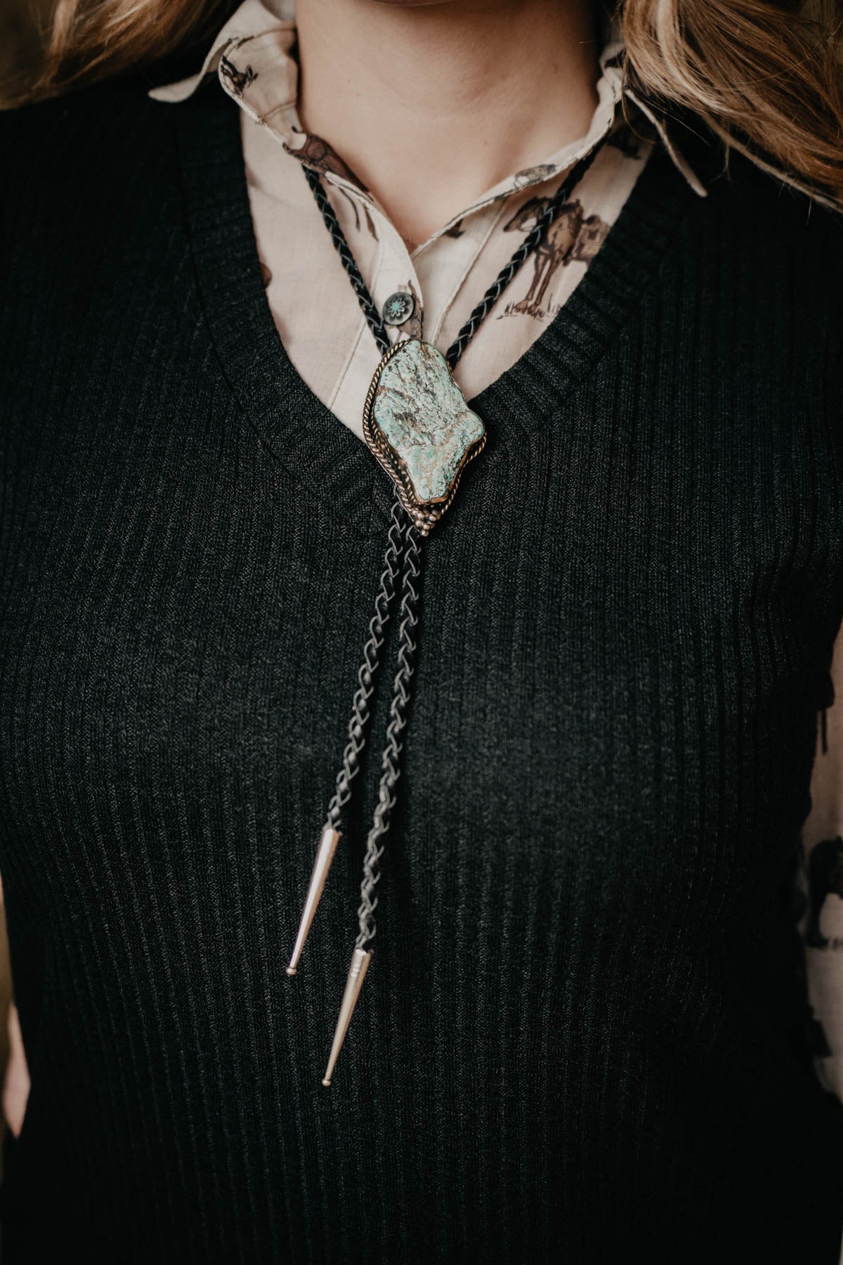 Turquoise Nugget Bolo Tie