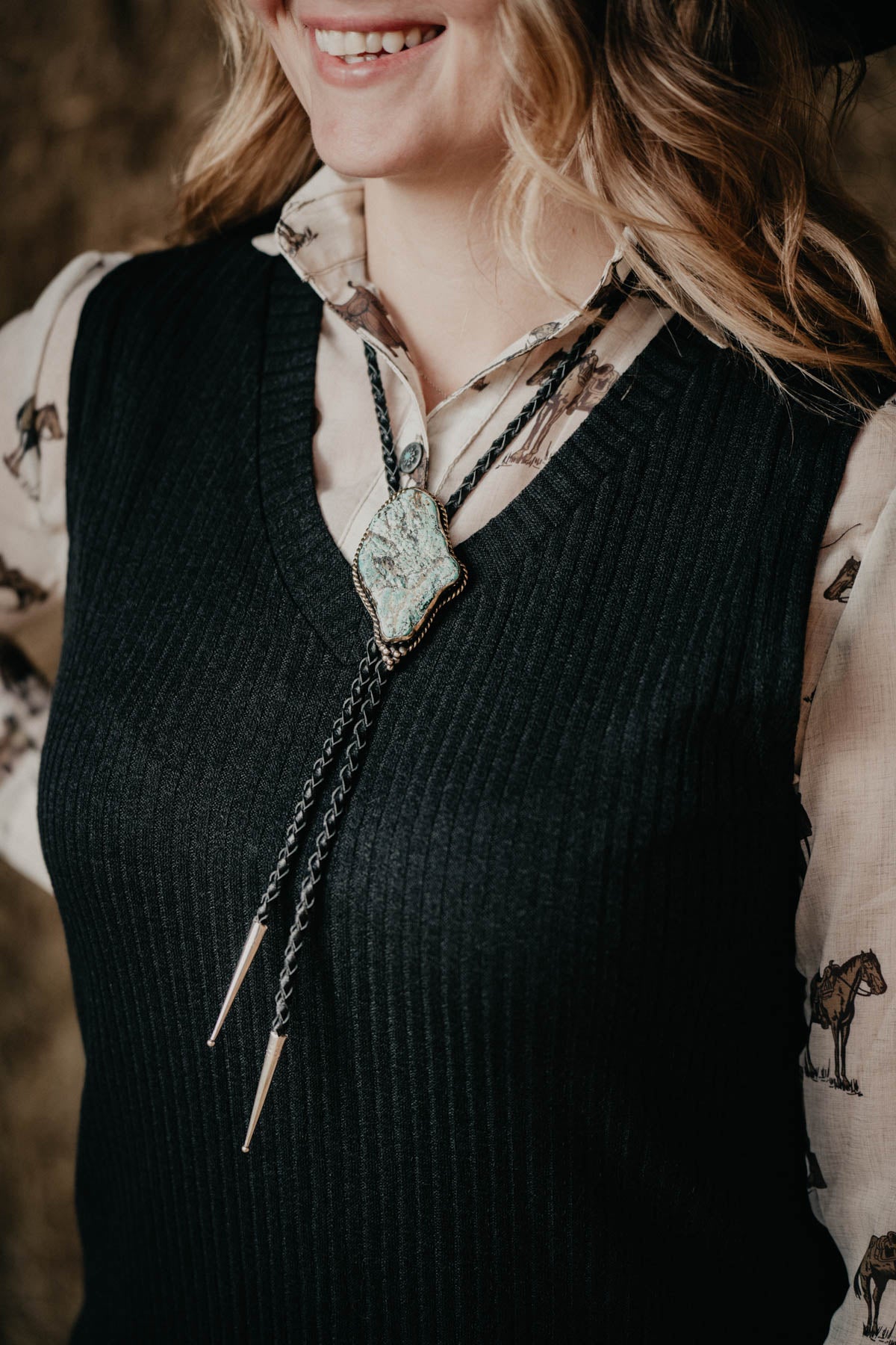 Turquoise Nugget Bolo Tie