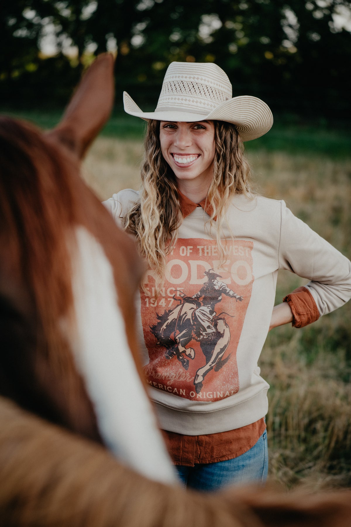 'Spirit of the Rodeo' Wrangler Women's Crewneck (XS-XL)