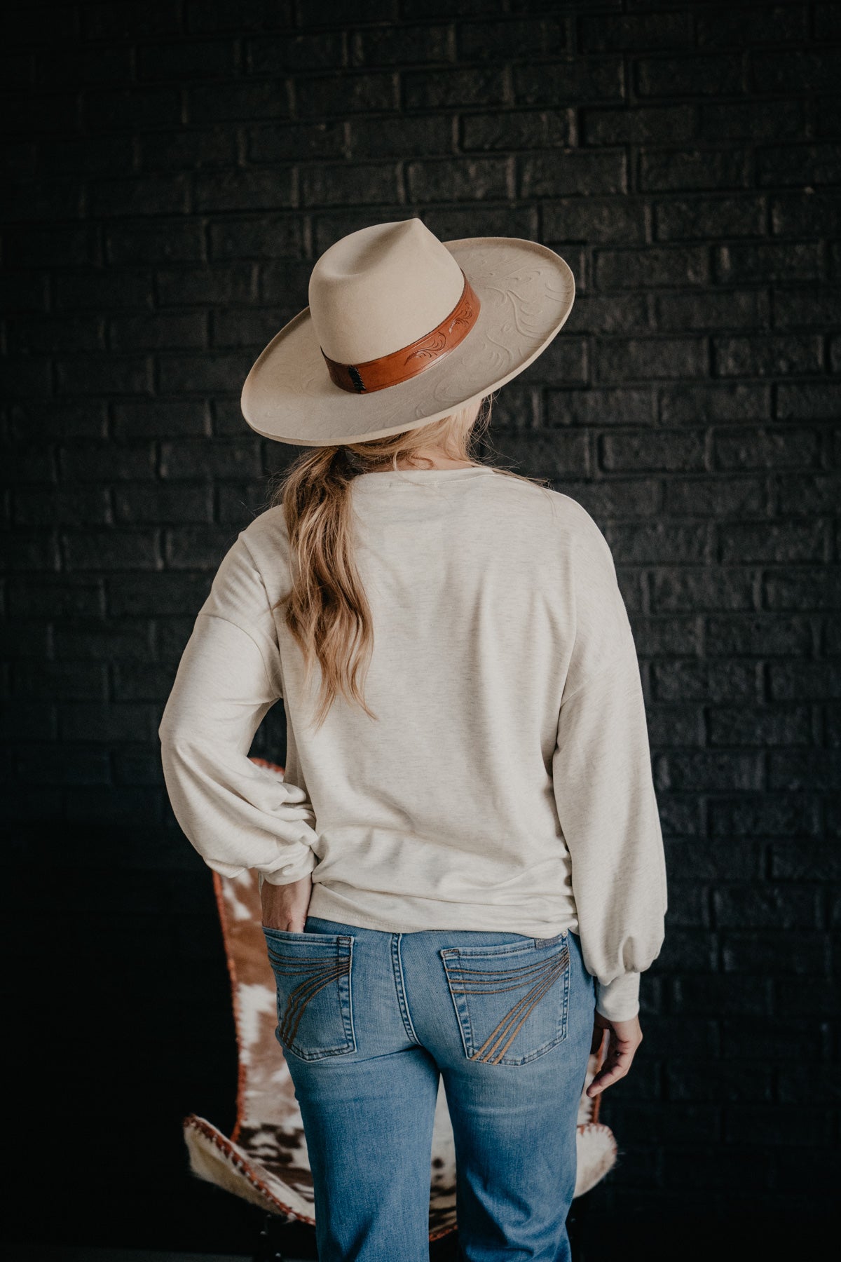 'Loco' Running Horse Print Long Sleeve Top (S-XL)