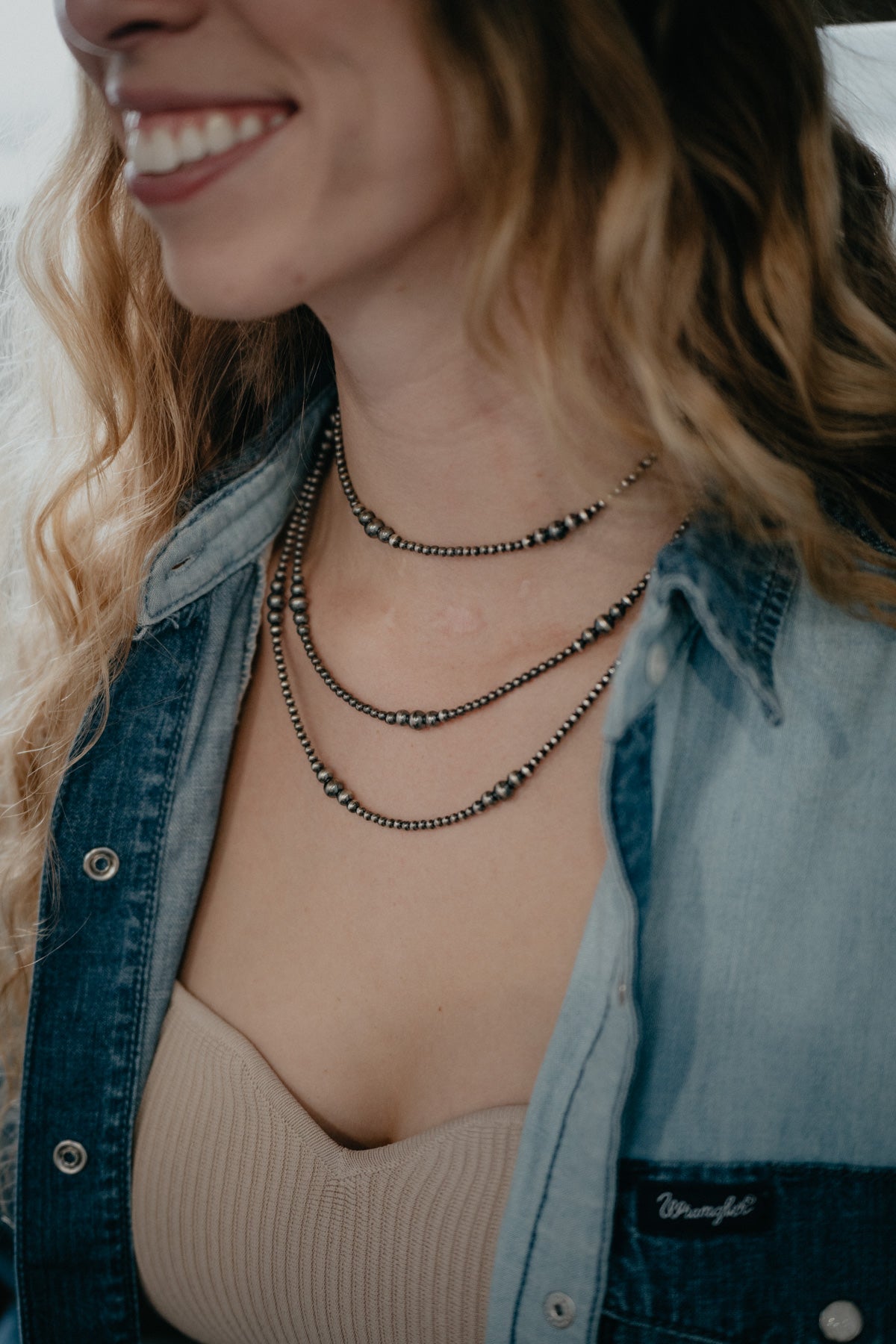20" Graduated Navajo Pearl Necklace (Various Lengths)