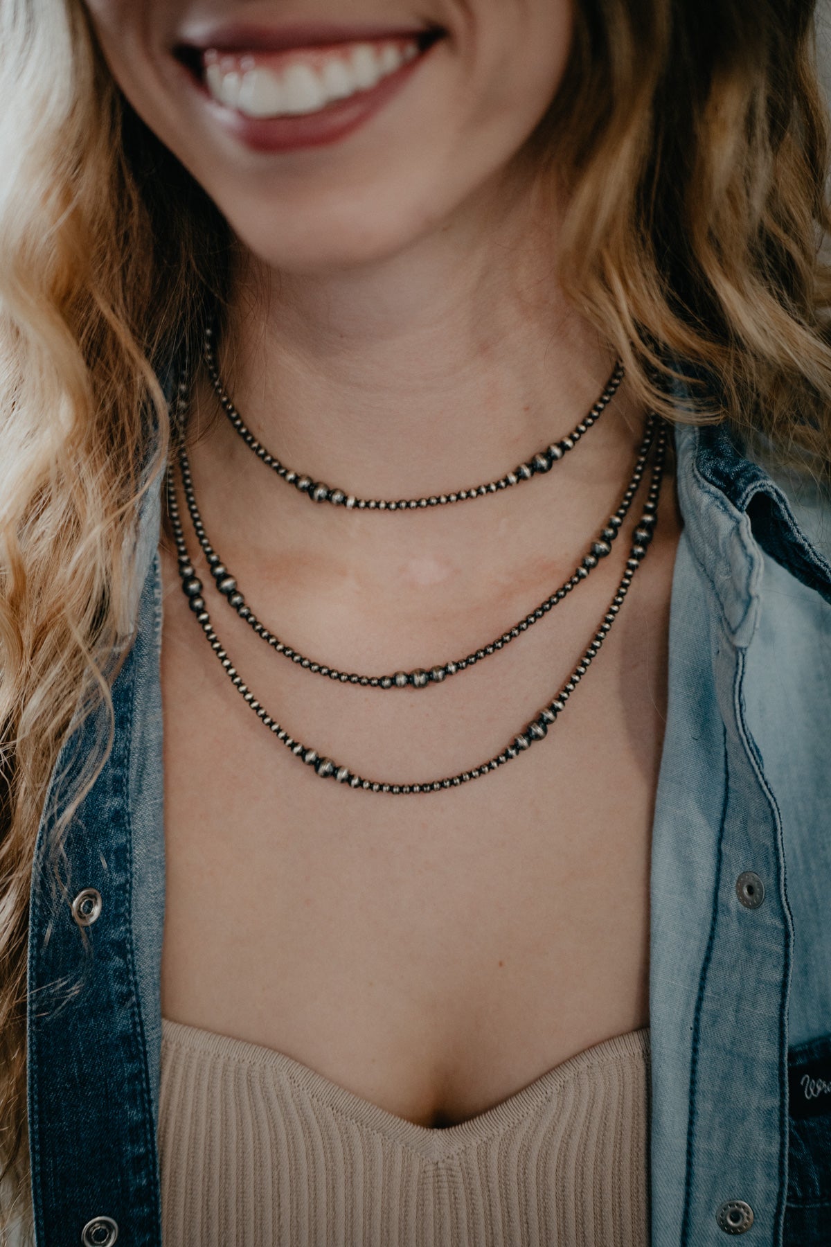 20" Graduated Navajo Pearl Necklace (Various Lengths)