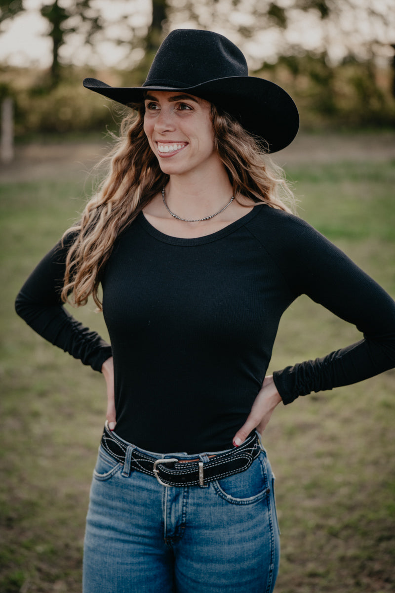 'Blair' Long Sleeve Ruched Top (2 colour-ways: S-L)