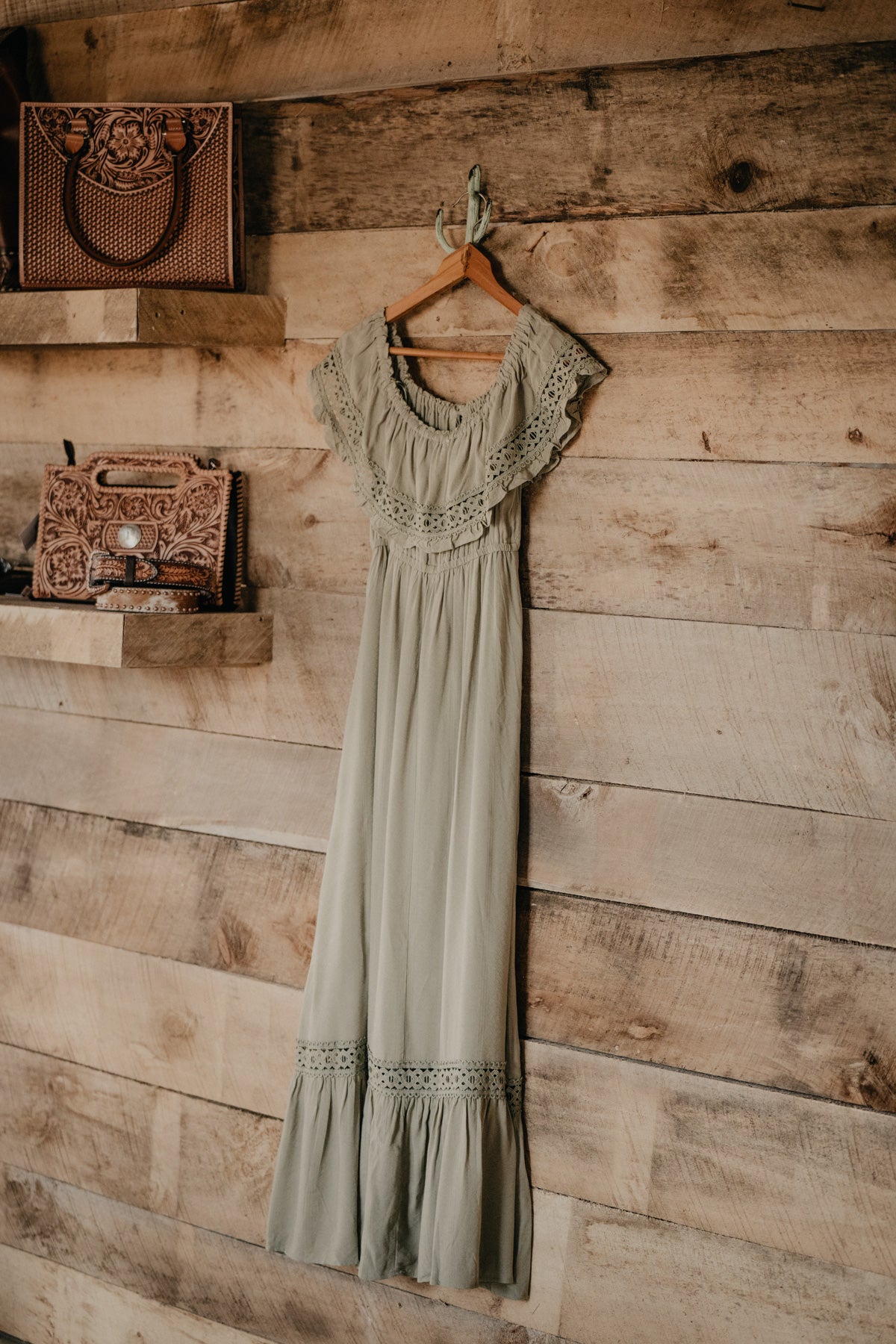 'Tallulah' Lace Accented Maxi Dress (2 Colours; S - L)