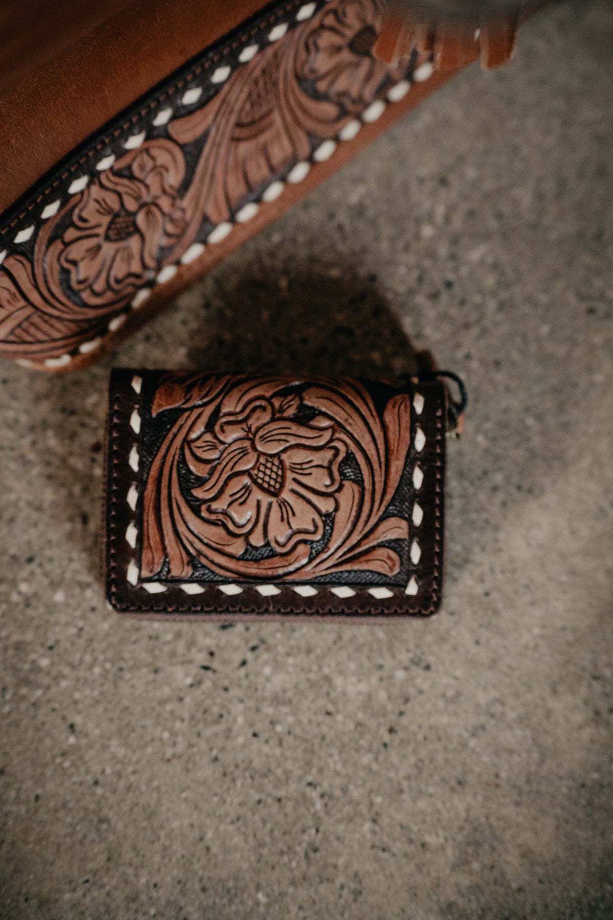 Leather Tooled Credit Card Wallet (2 Options)
