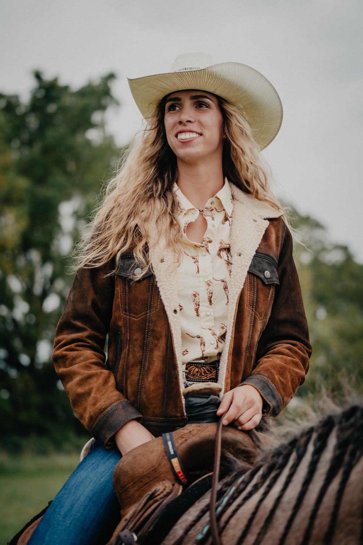 Women's 'Cash Money' Sherpa Lined Jacket by STS Ranchwear (L Only)
