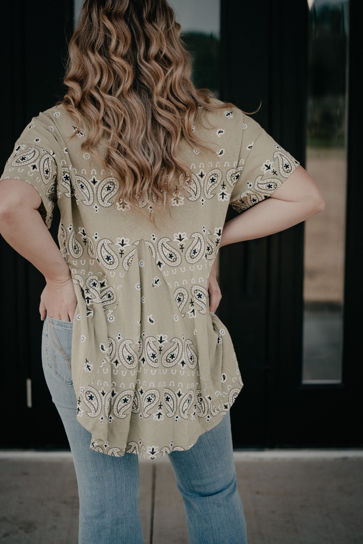 'Landry' Oversized Bandanna Print Shirt with Split Hem (2 Colours; S - L)