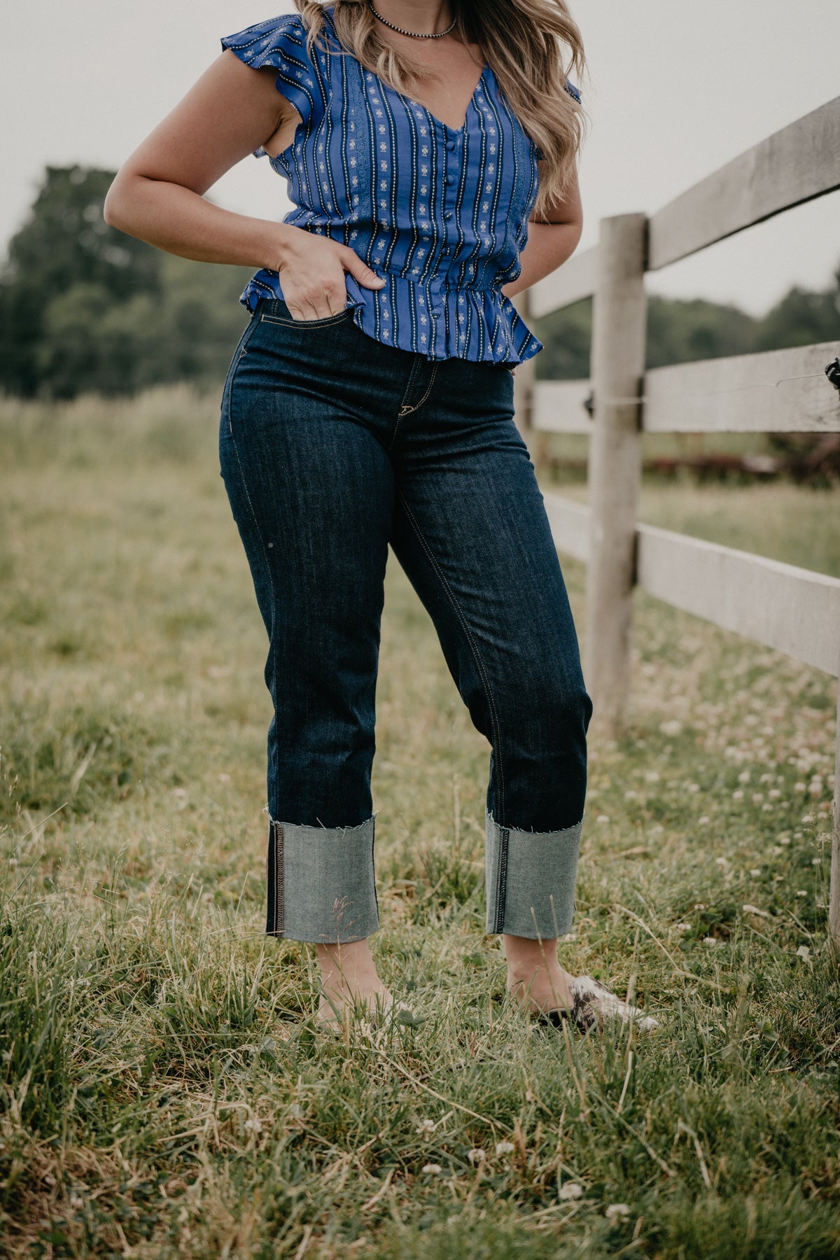 'Jazmine' Ultra High Rise Straight Cropped Jean by Ariat