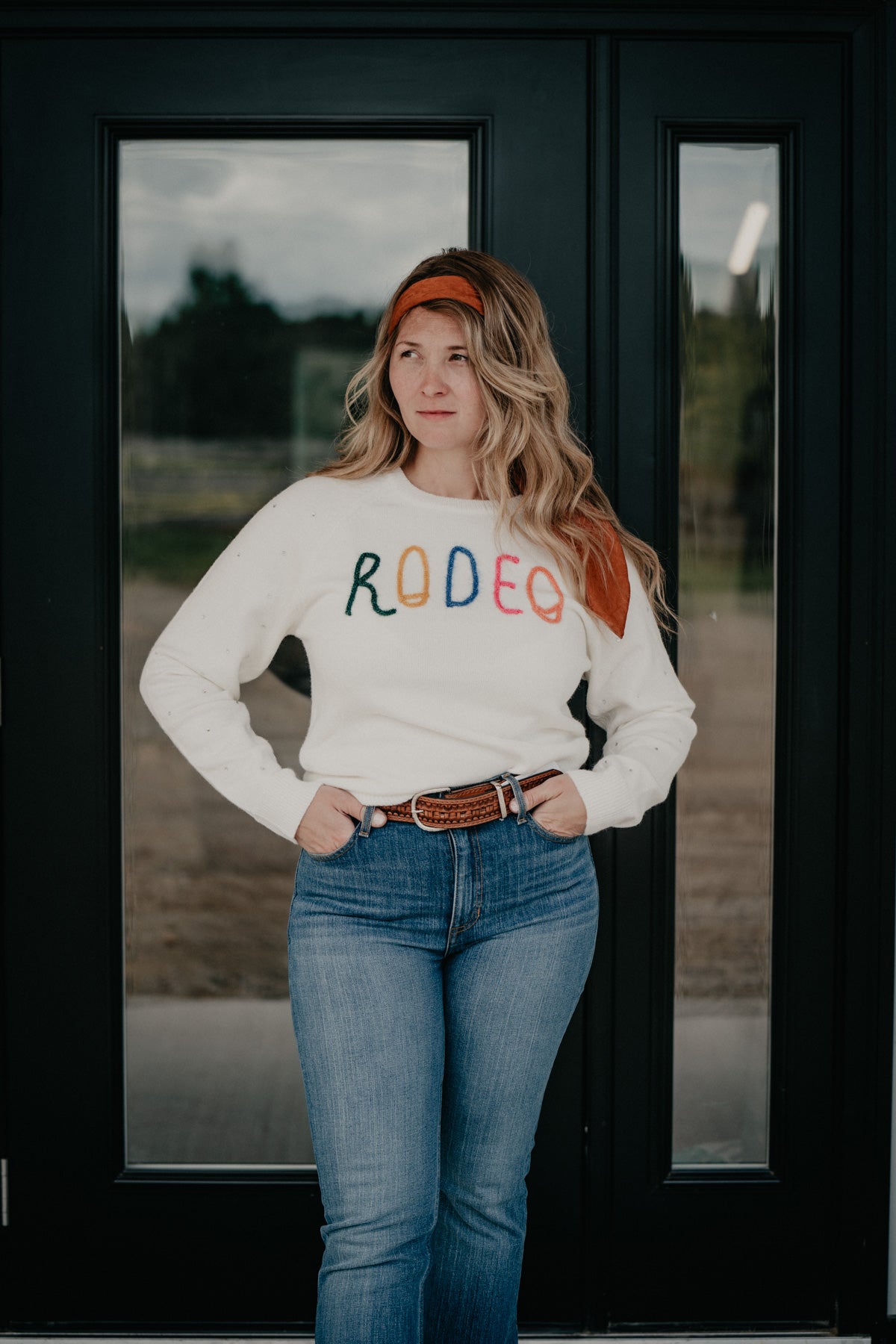 'Rodeo Queen' Rodeo Applique Knit Sweater (S - L)
