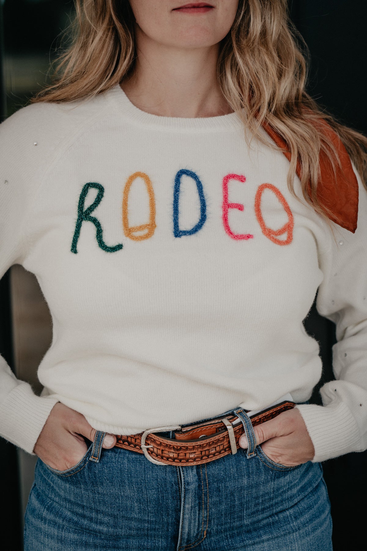 'Rodeo Queen' Rodeo Applique Knit Sweater (S - L)