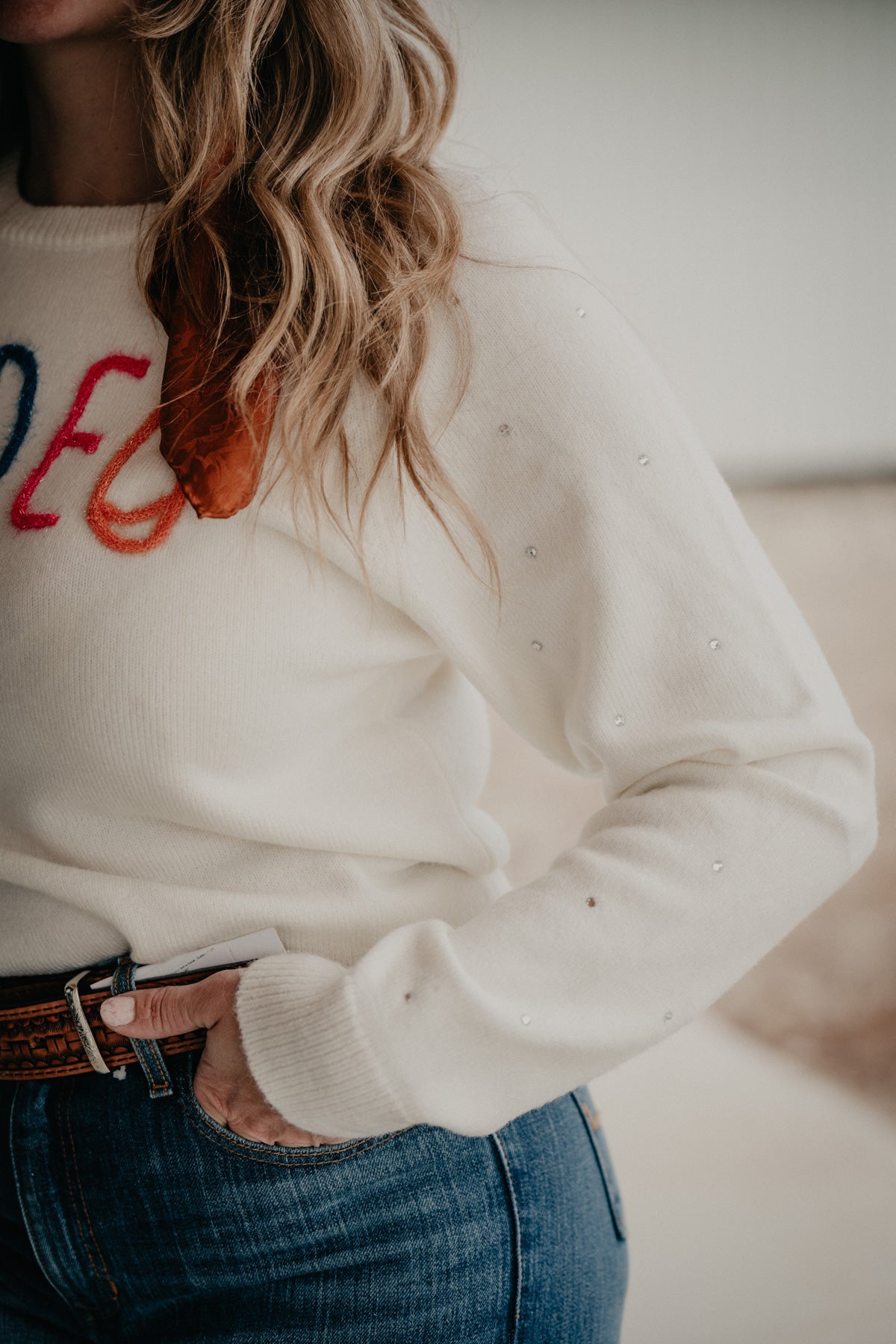 'Rodeo Queen' Rodeo Applique Knit Sweater (S - L)