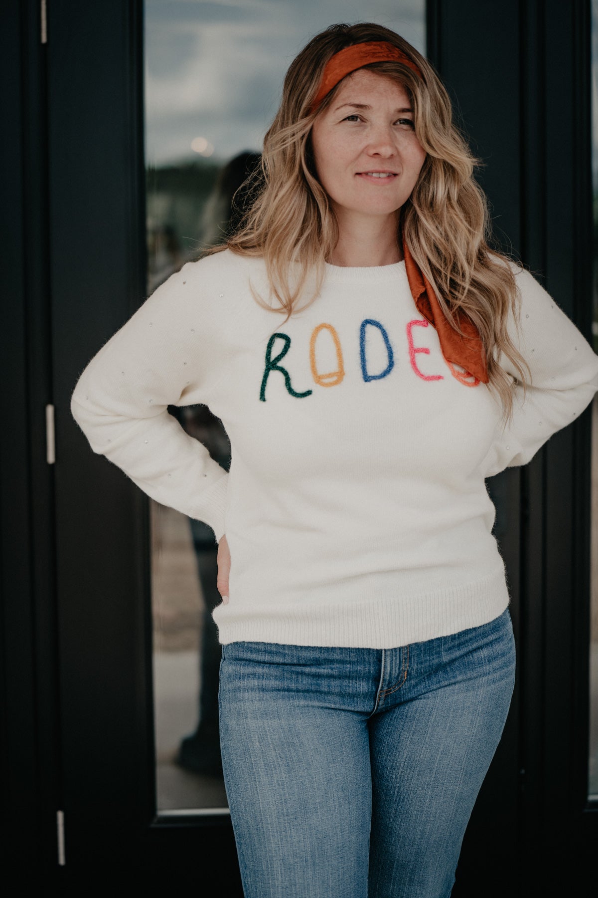 'Rodeo Queen' Rodeo Applique Knit Sweater (S - L)