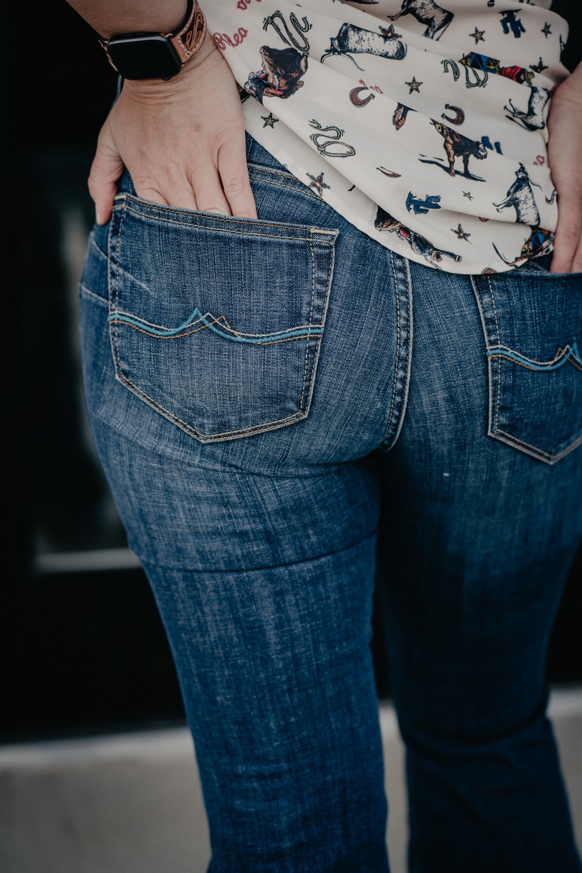 'Siren' Perfect Rise Distressed Flare Jean by Ariat