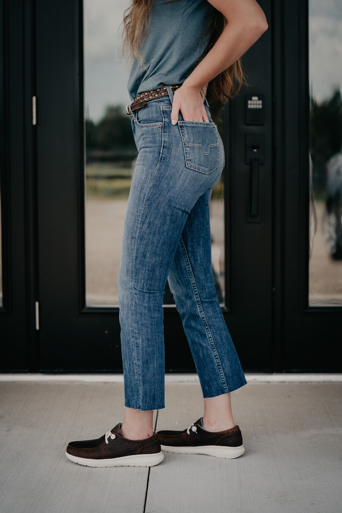 'Monica' Straight Leg High Rise Cropped Jean by Kimes Ranch