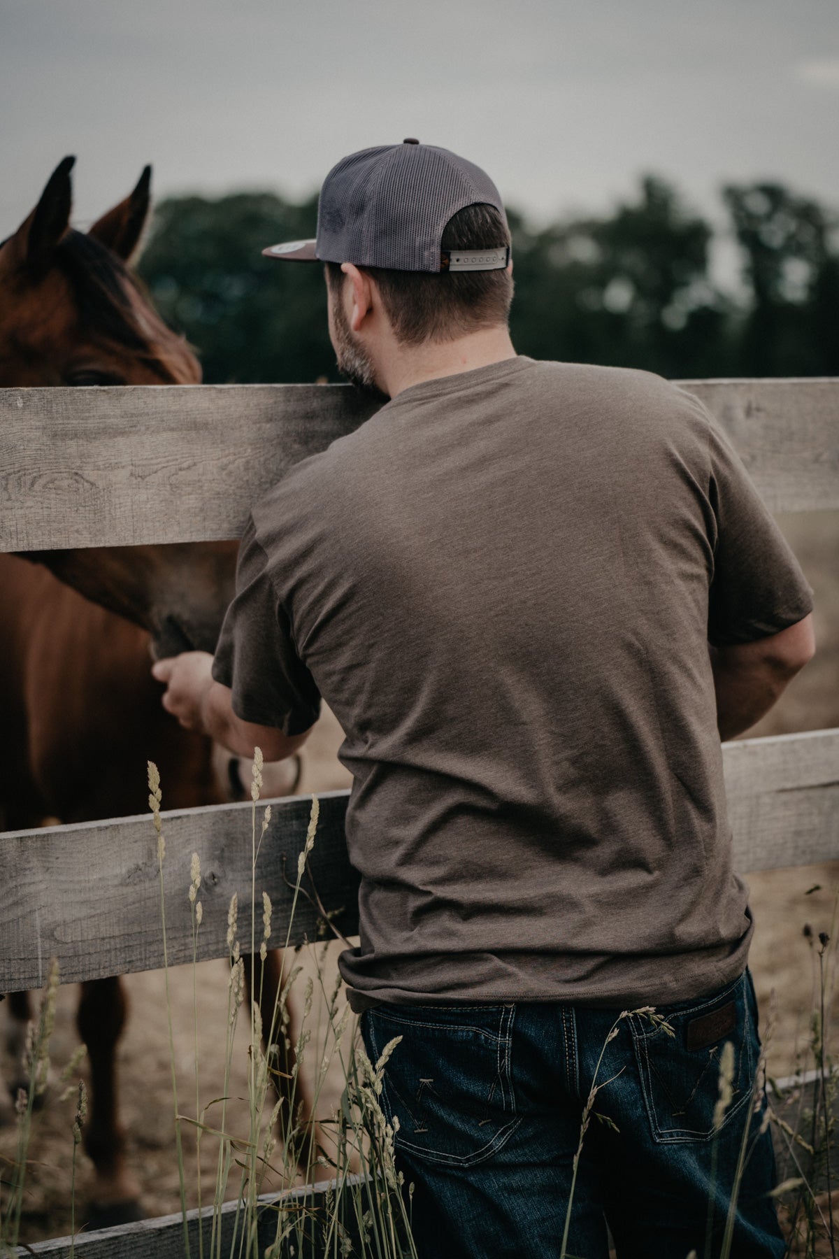 Men's Hooey 'Lock Up' Brown Logo T Shirt