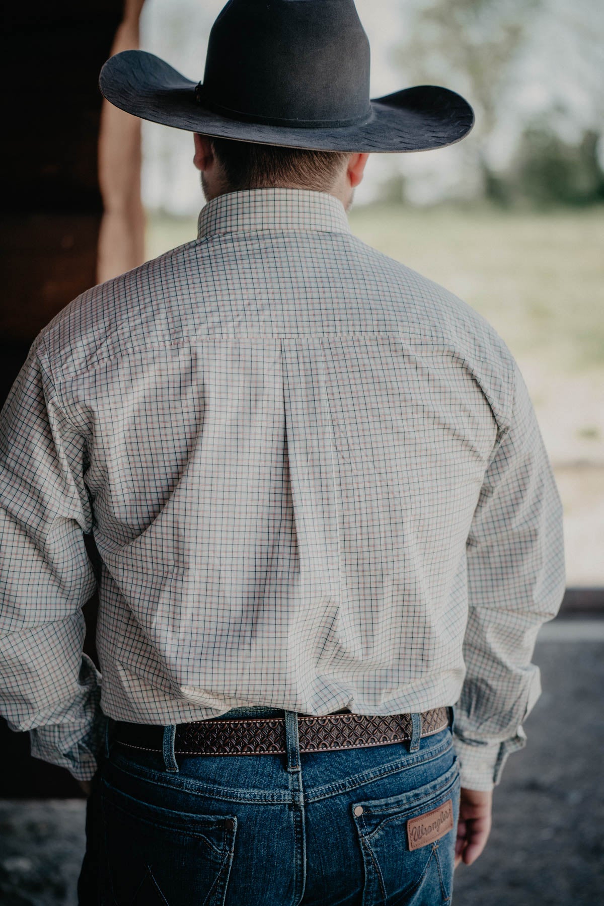 'Hal' CINCH Men's Cream Plaid Button Down (1 S ONLY)