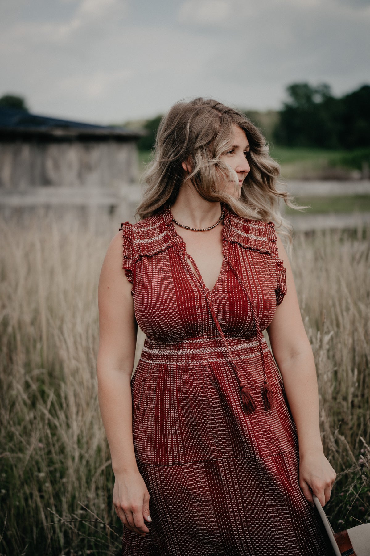 'Sunset State of Mind' Brick Coloured Woven Maxi Dress (XS - XXL)