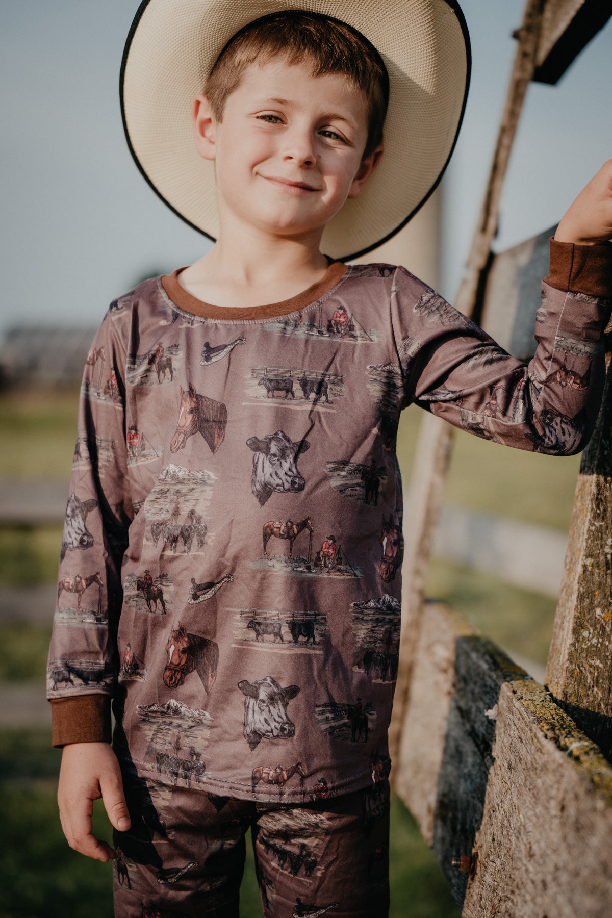 CC Exclusive Western Print Kids Pajama Set (2T to 12/14)