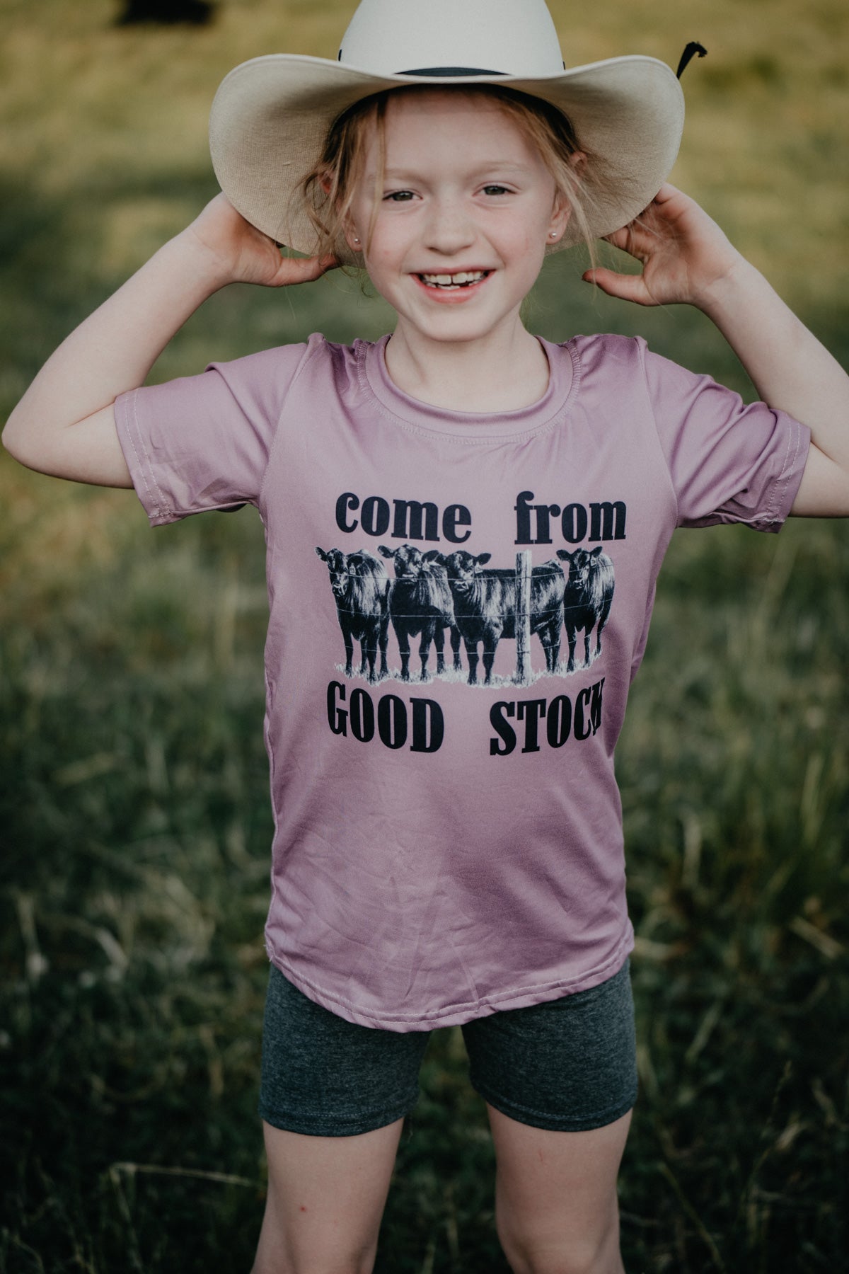 'Good Stock' Purple & Grey Short Set (3-6M to 8/9T)