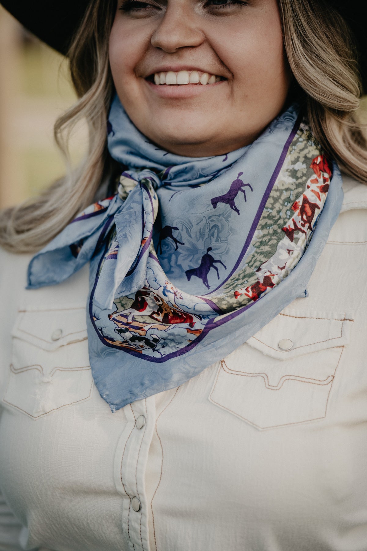 'Pony Girl' 34.5" Silk Wild Rag