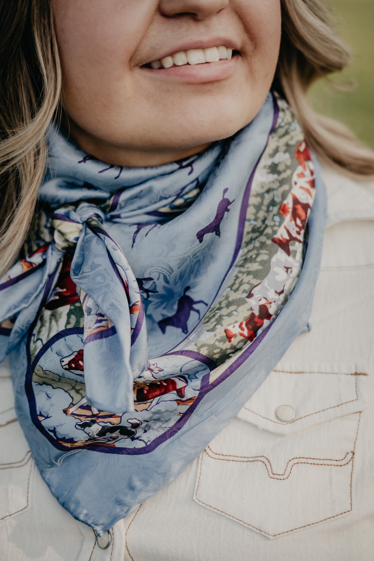 'Pony Girl' 34.5" Silk Wild Rag