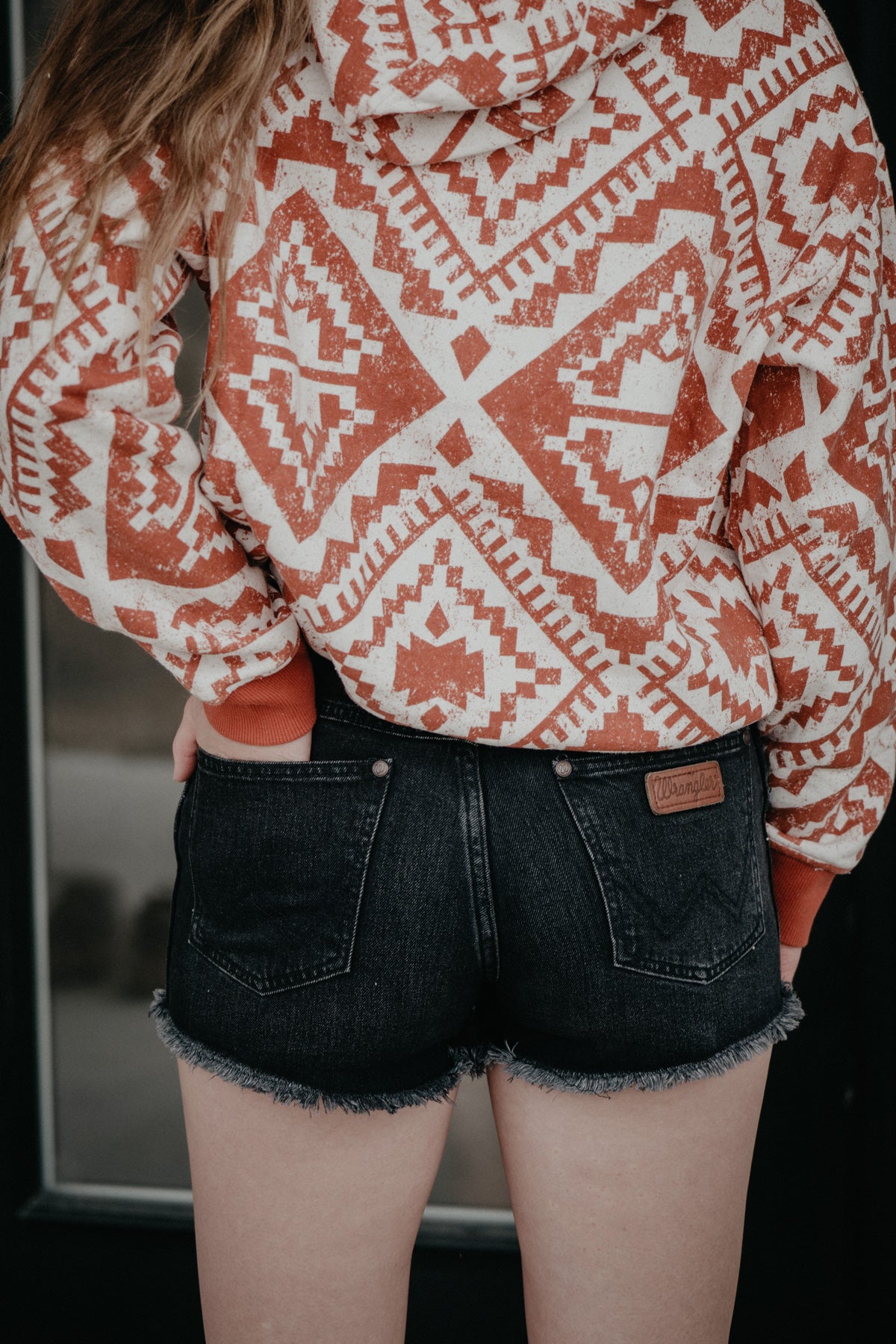 'Dana' Wrangler Retro High Rise Cut-off Black Shorts (Sizes 25, 26, 31 Only)