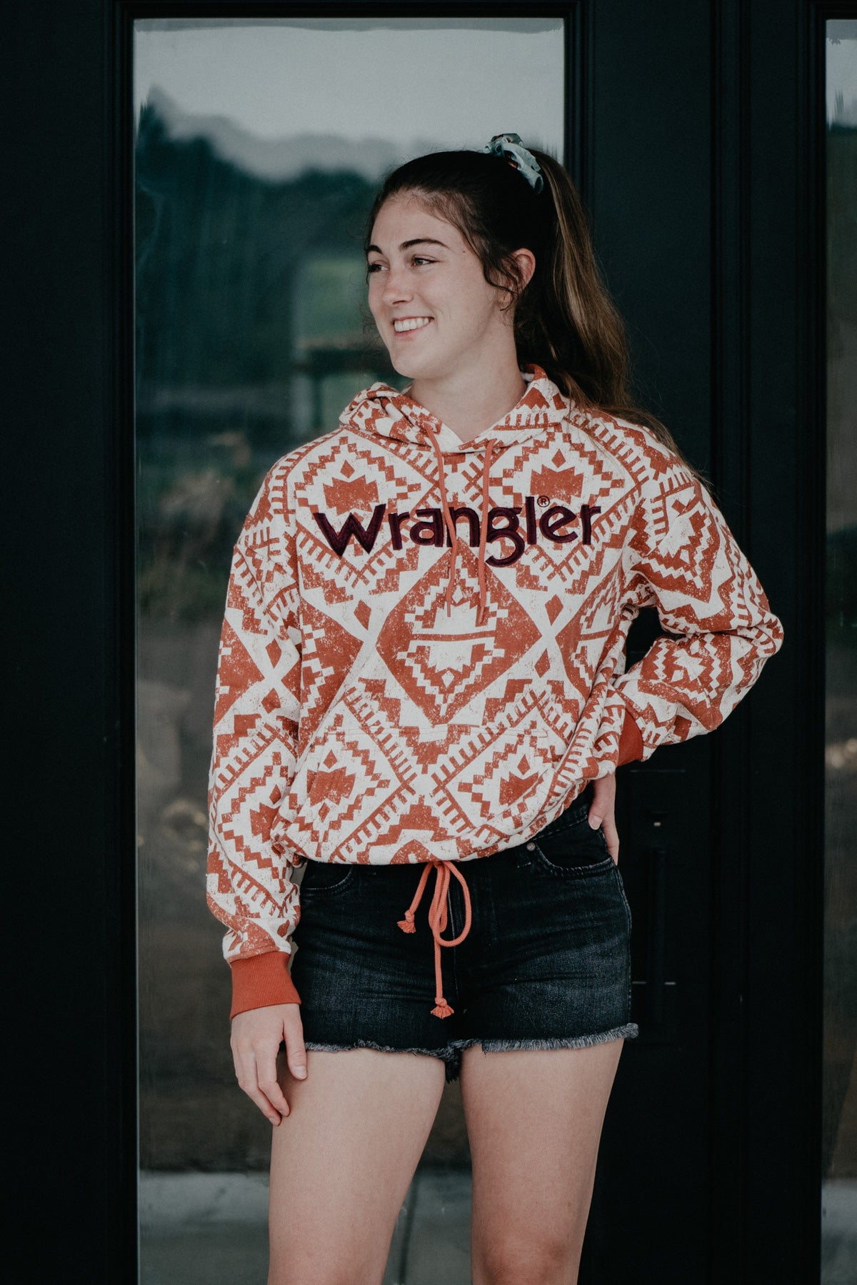 'Dana' Wrangler Retro High Rise Cut-off Black Shorts (Sizes 25, 26, 31 Only)