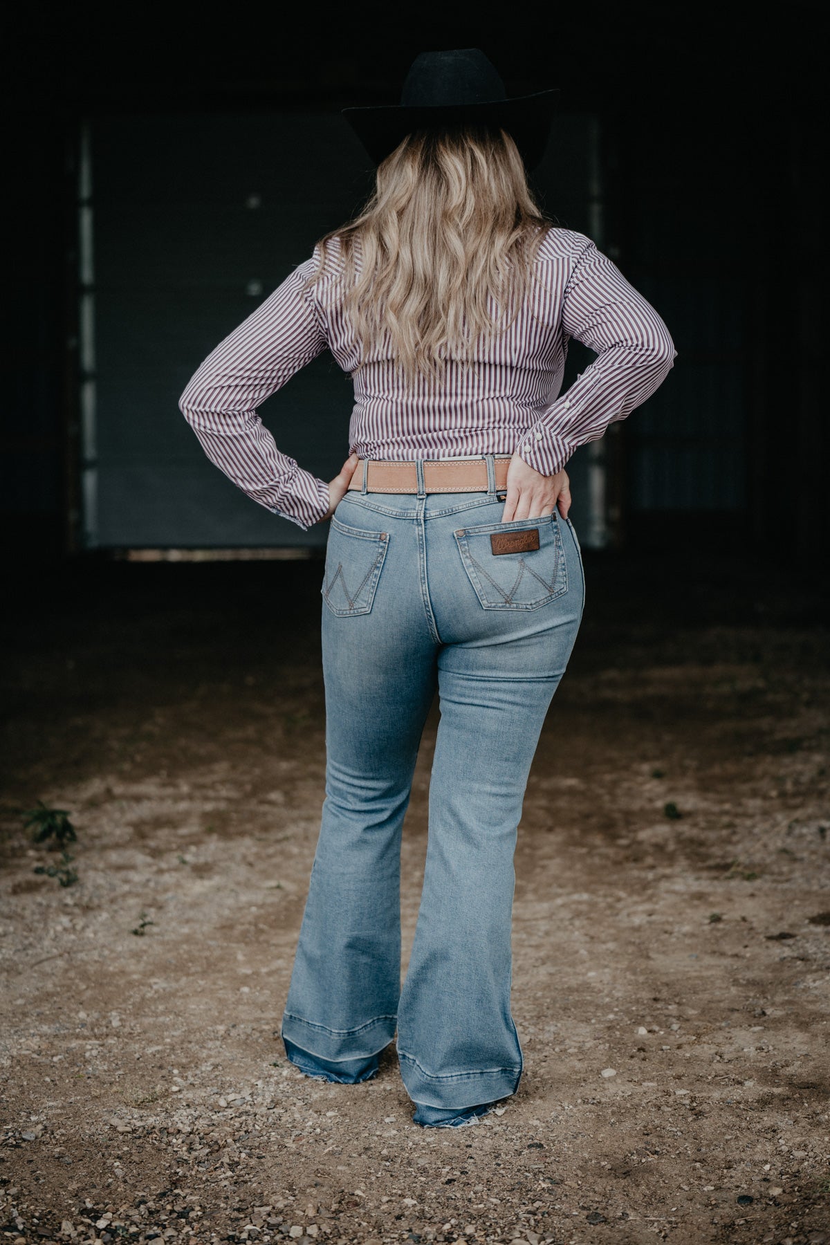 'Wilma' Wrangler Retro High Rise Trouser Jean with Released Hem