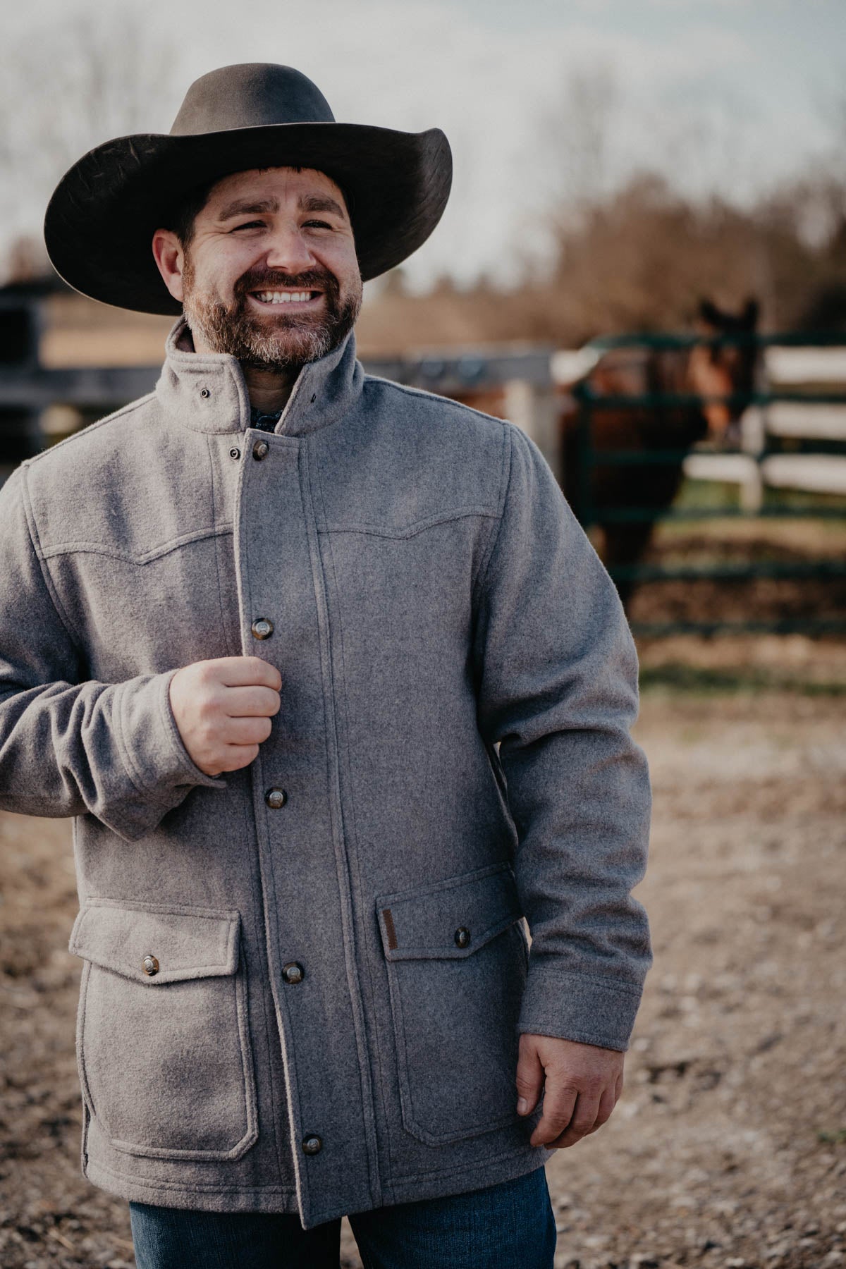 Men's CINCH Wooly Rancher Gray Jacket (M - XXL)