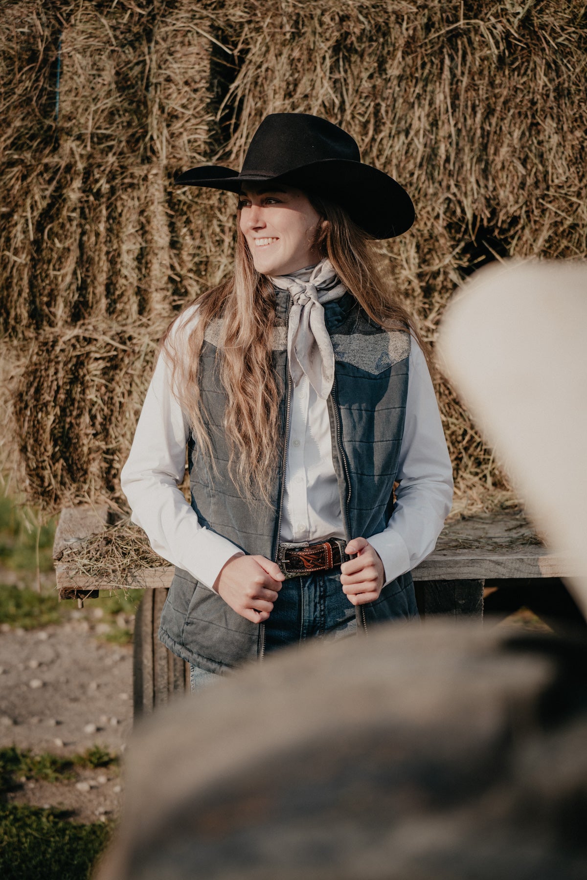 ‘Rayna’ Navy Vest with Aztec Accents by Outback Trading Co (S - XXL)