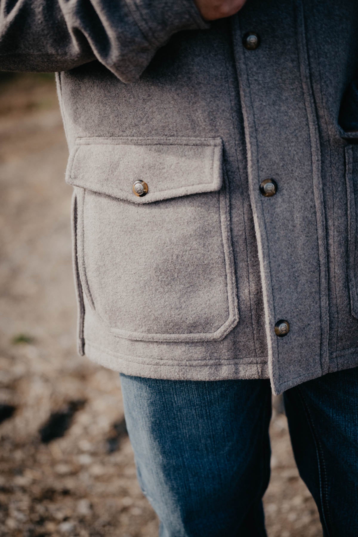 Men's CINCH Wooly Rancher Gray Jacket (M - XXL)