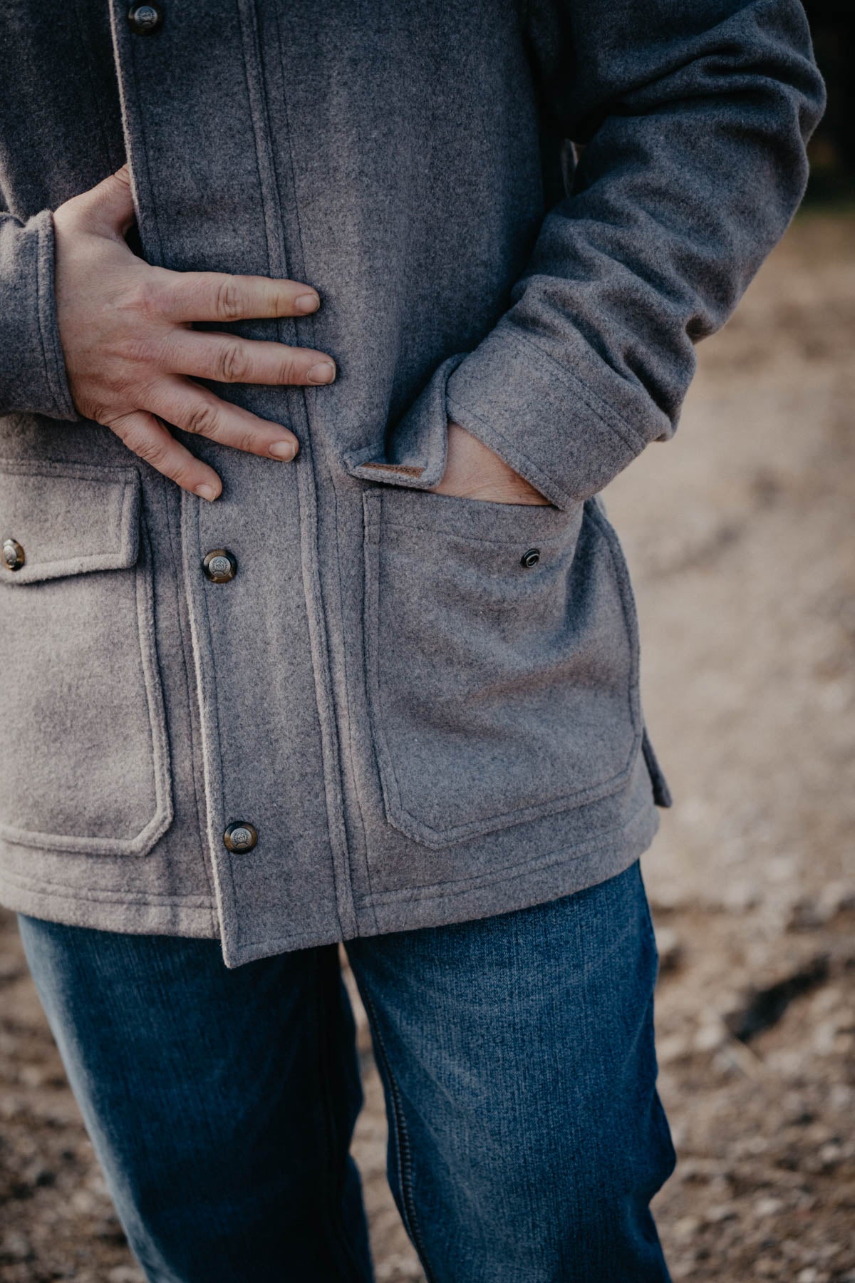 Men's CINCH Wooly Rancher Gray Jacket (M - XXL)
