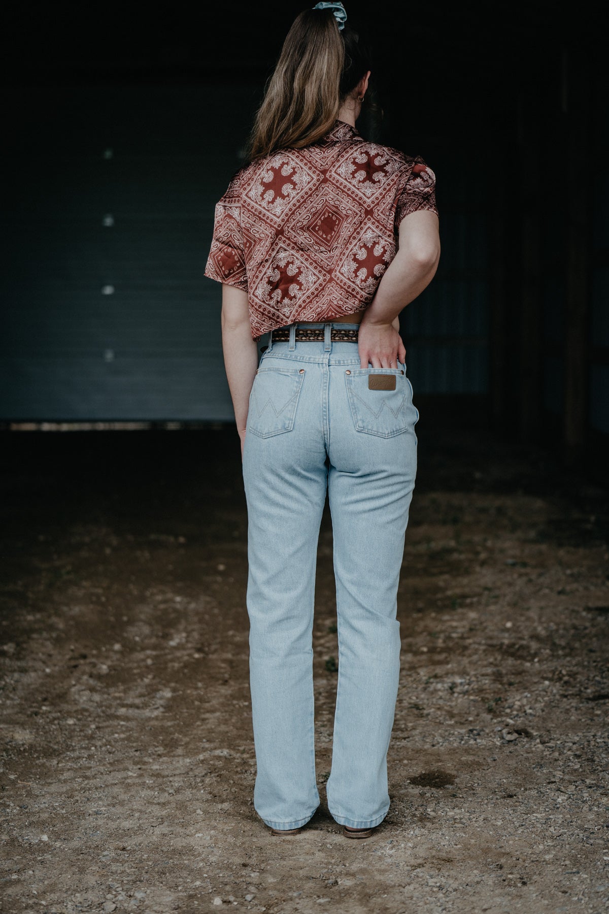 Wrangler Women's High Rise Slim Fit Cowboy Cut {Bleach Wash}