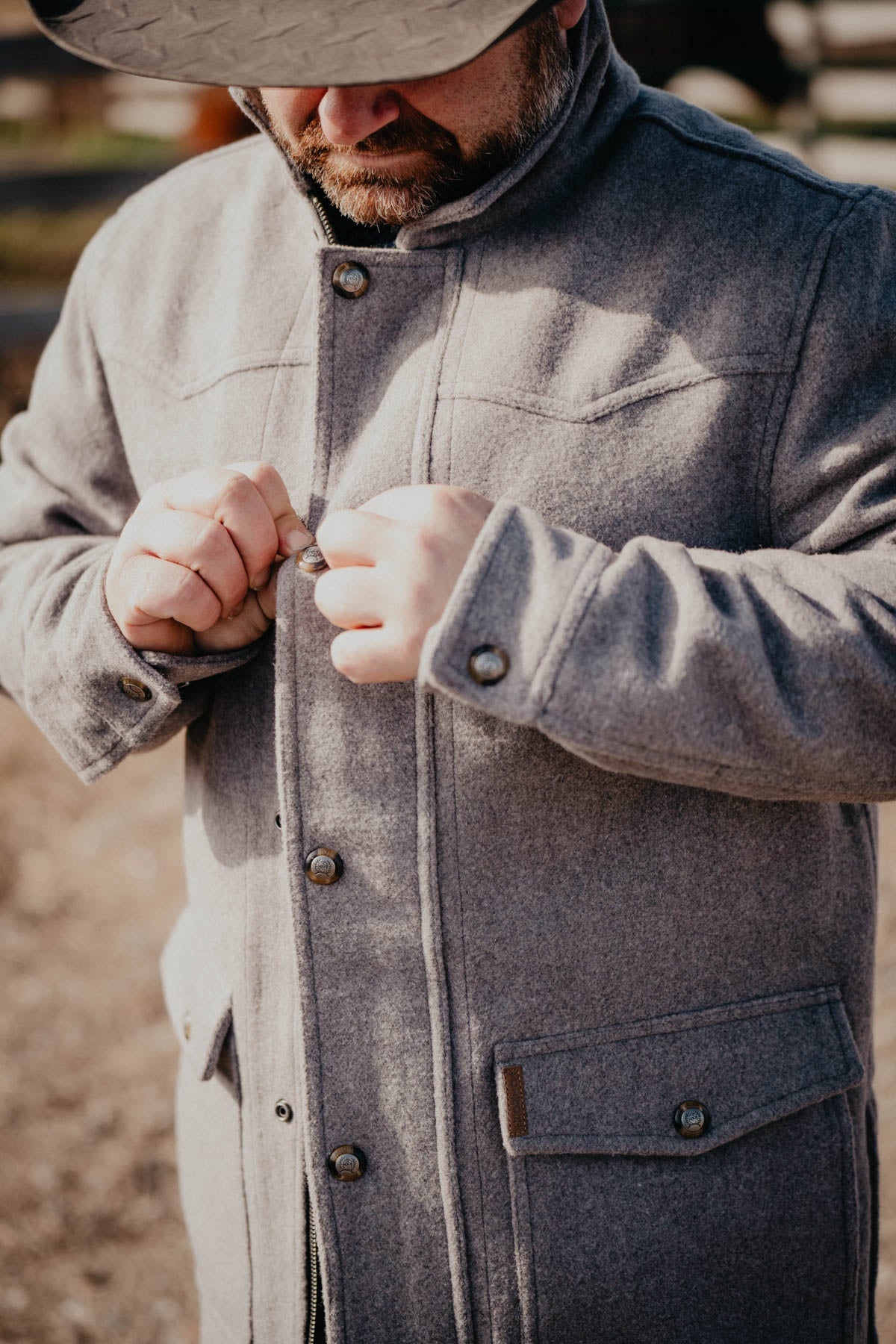 Men's CINCH Wooly Rancher Gray Jacket (M - XXL)