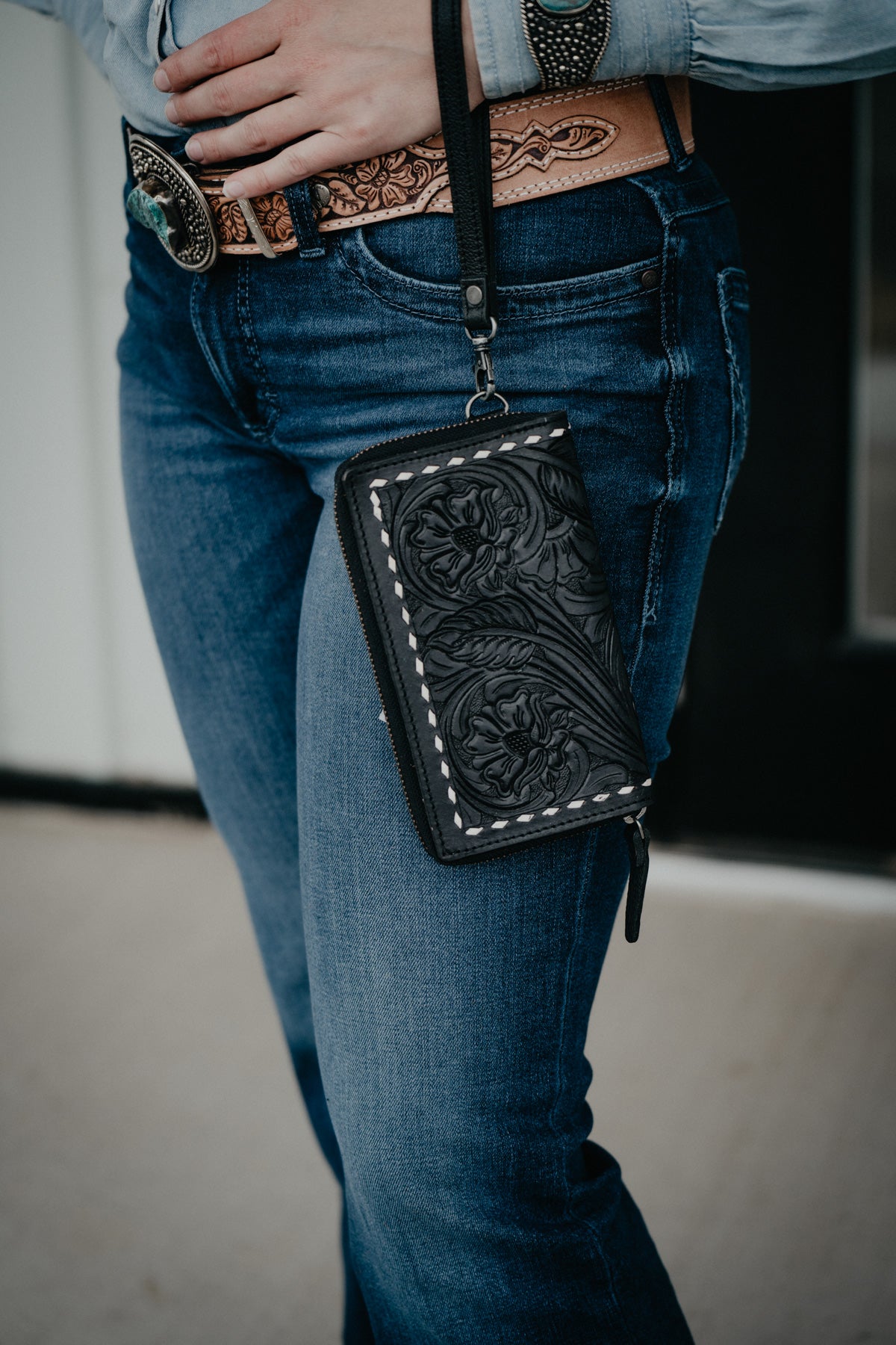 'Jensen' Leather Tooled Wallet (2 Colours)