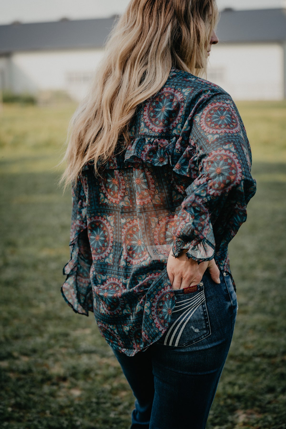 'Brady' Bandanna Print Ruffle Blouse by Tasha Polizzi (S - XL)