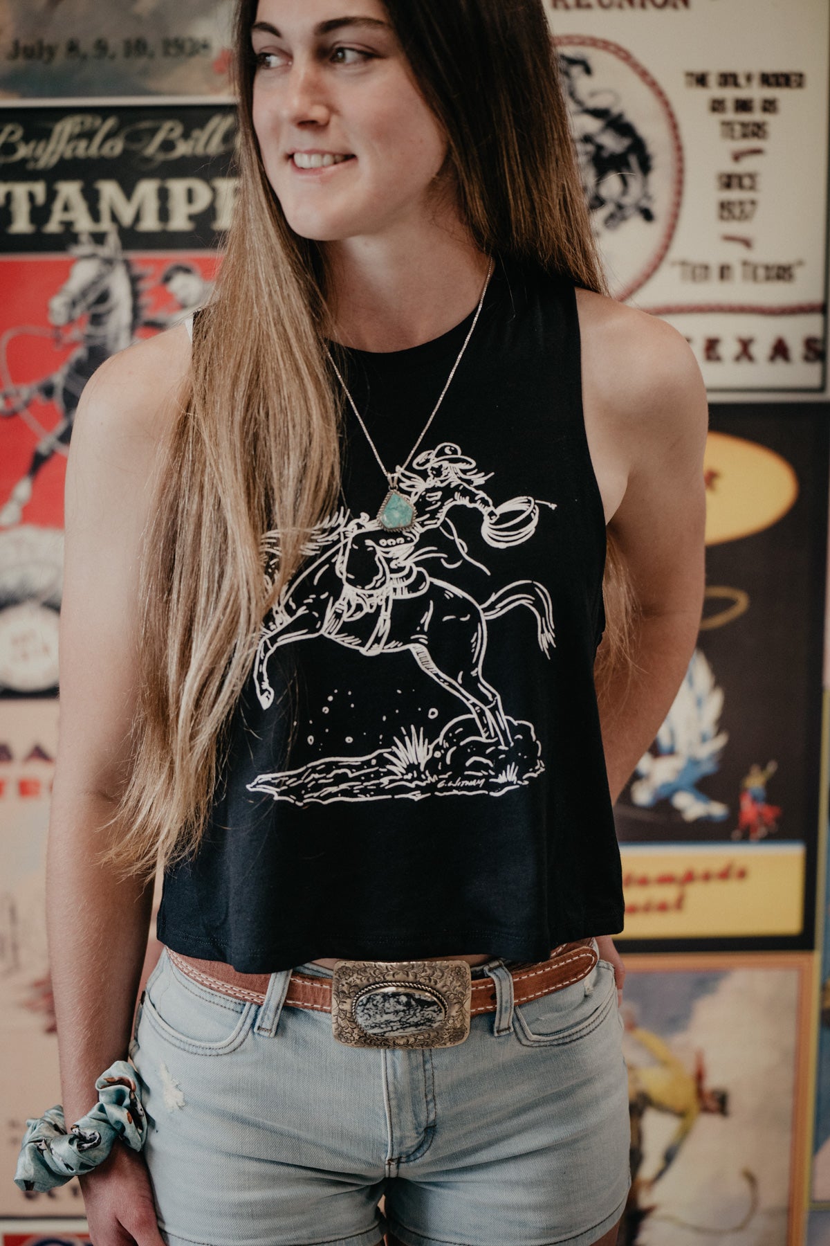 "Raisin' Hell" CC Exclusive Cropped Racer Back Tank