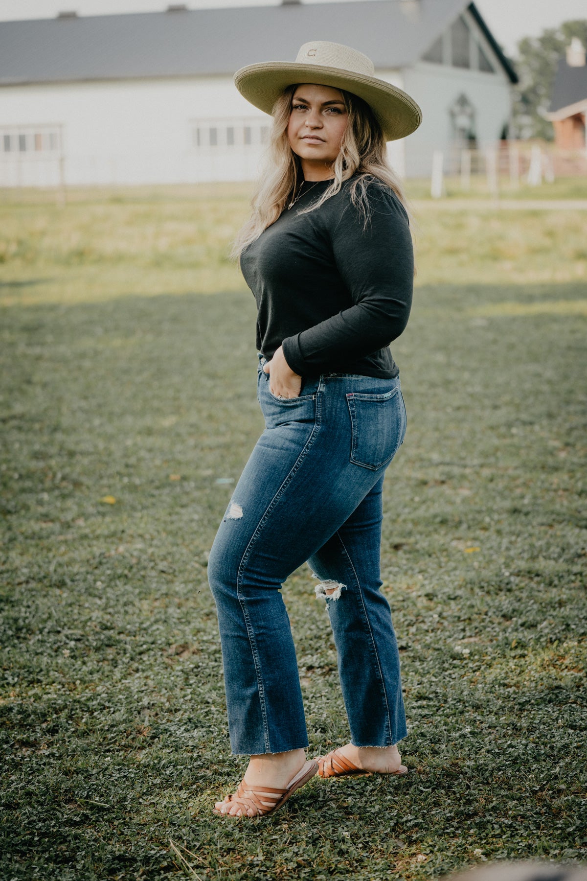 'Athena' High Rise Kick Flare Jean by Ariat (Sizes 24-34)