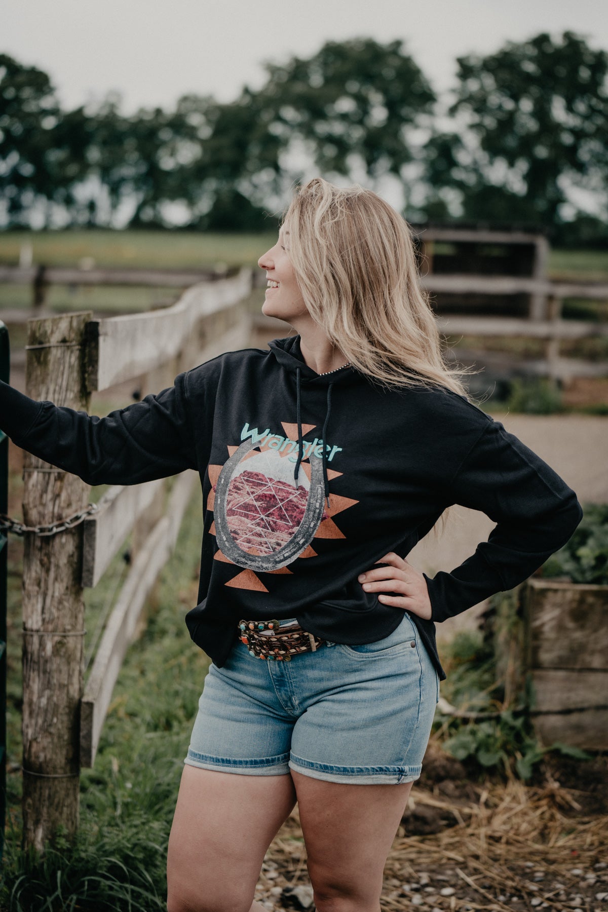 'Topaz' Women's Black Desert Wrangler Hoodie (S-XXL)