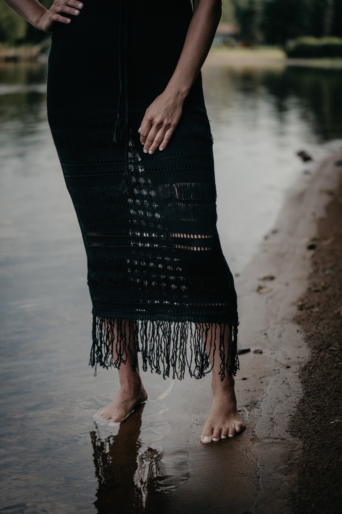 Knit V Neck Beach Coverup Dress (2 Colours, S - XXL)