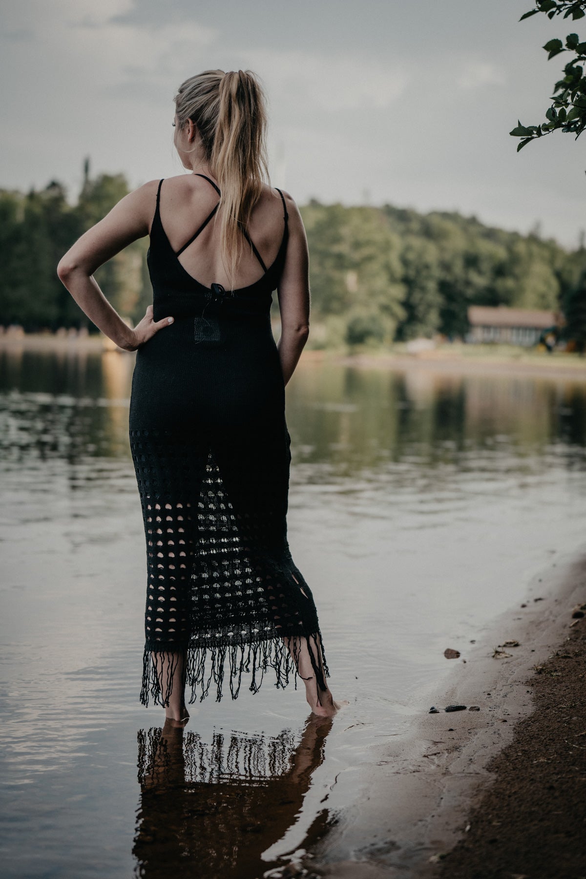 Knit V Neck Beach Coverup Dress (2 Colours, S - XXL)
