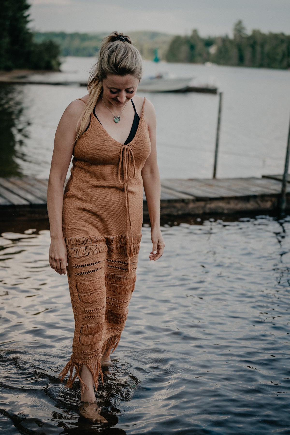 Knit V Neck Beach Coverup Dress (2 Colours, S - XXL)
