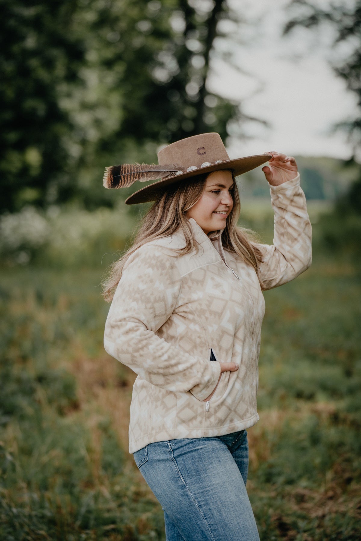 'Prescott' Sand Dune Aztec Fleece Jacket by Ariat
