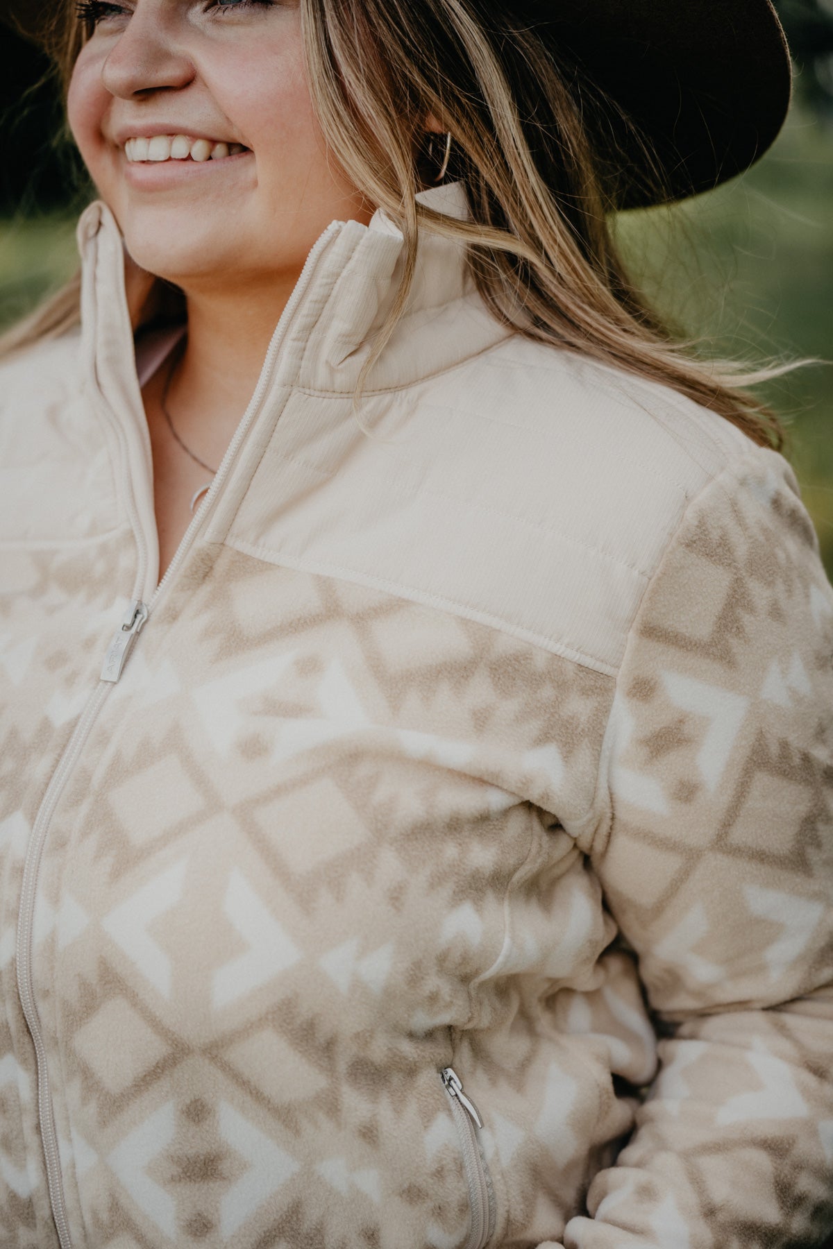 'Prescott' Sand Dune Aztec Fleece Jacket by Ariat
