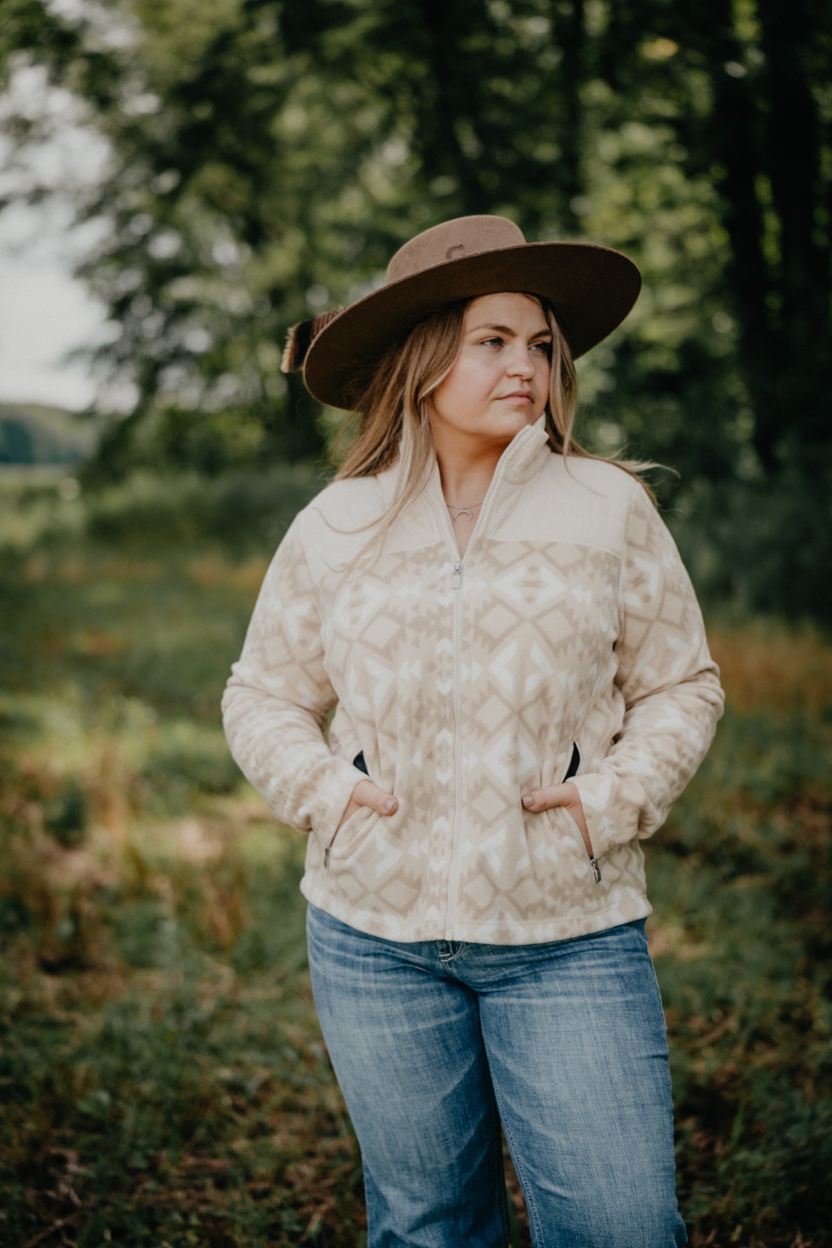 'Prescott' Sand Dune Aztec Fleece Jacket by Ariat
