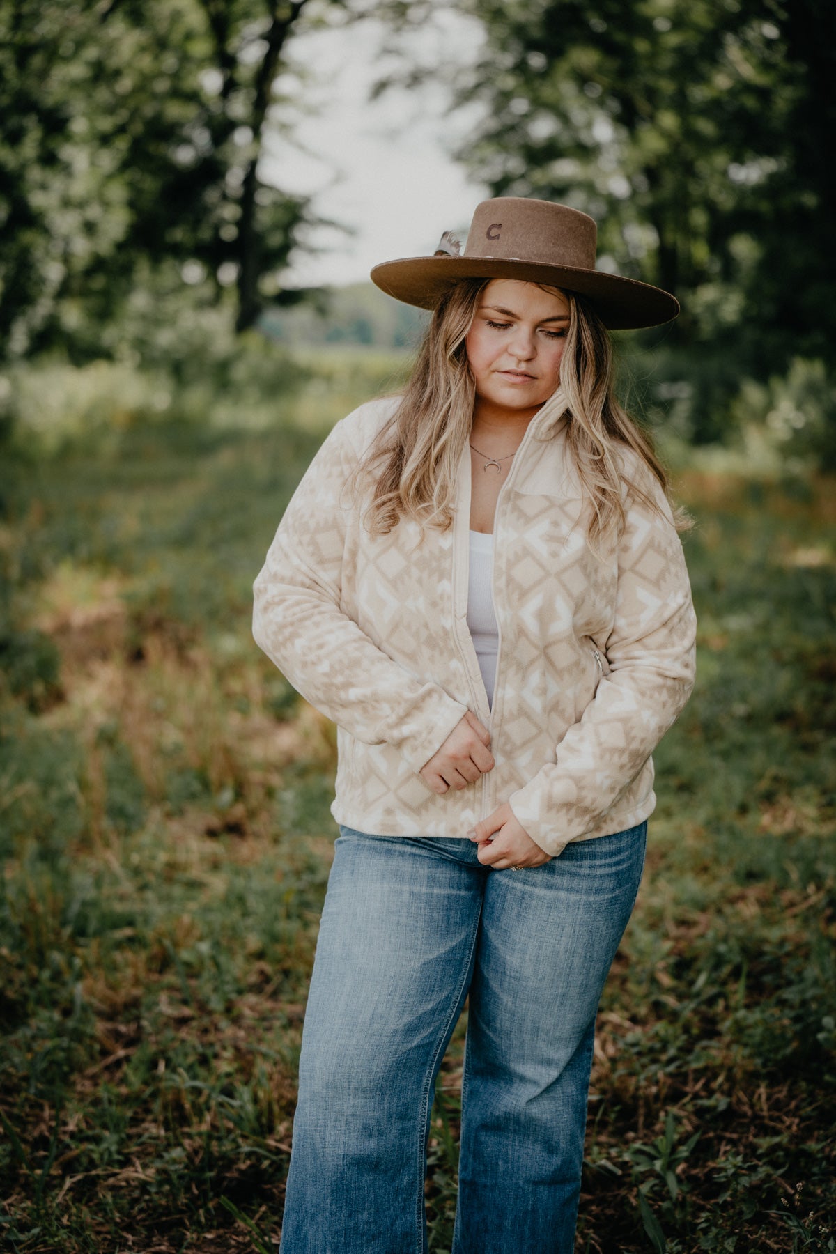 'Prescott' Sand Dune Aztec Fleece Jacket by Ariat