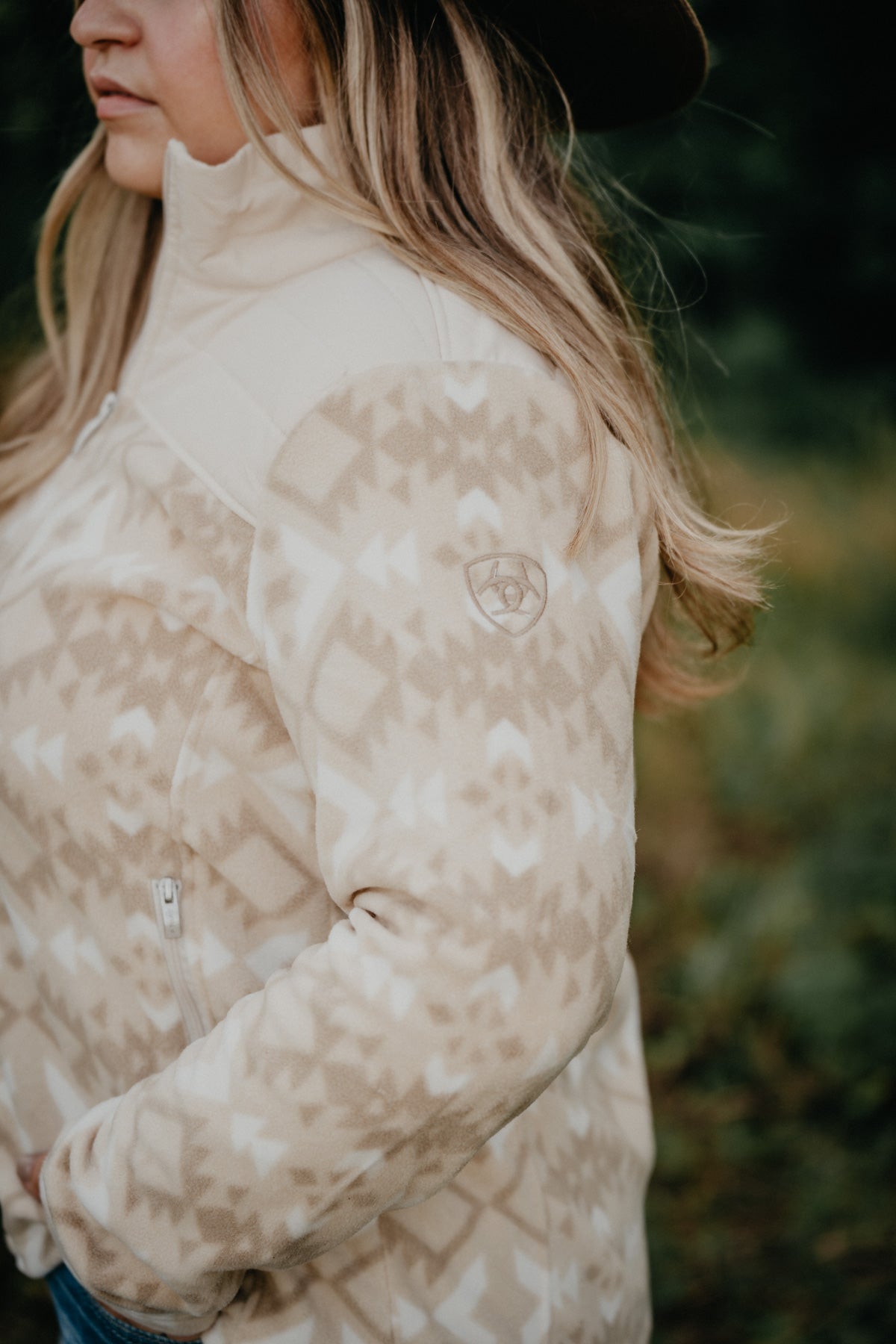 'Prescott' Sand Dune Aztec Fleece Jacket by Ariat