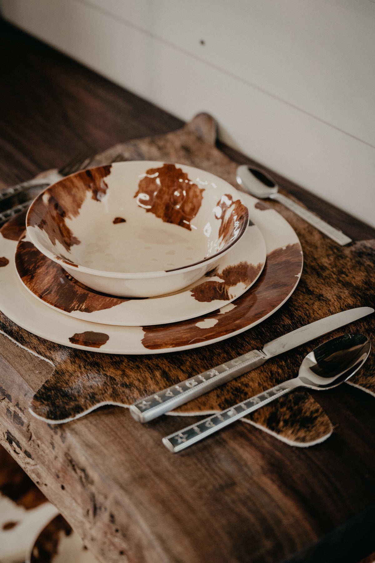'Cowprint' Melamine Bowl (4 PC)